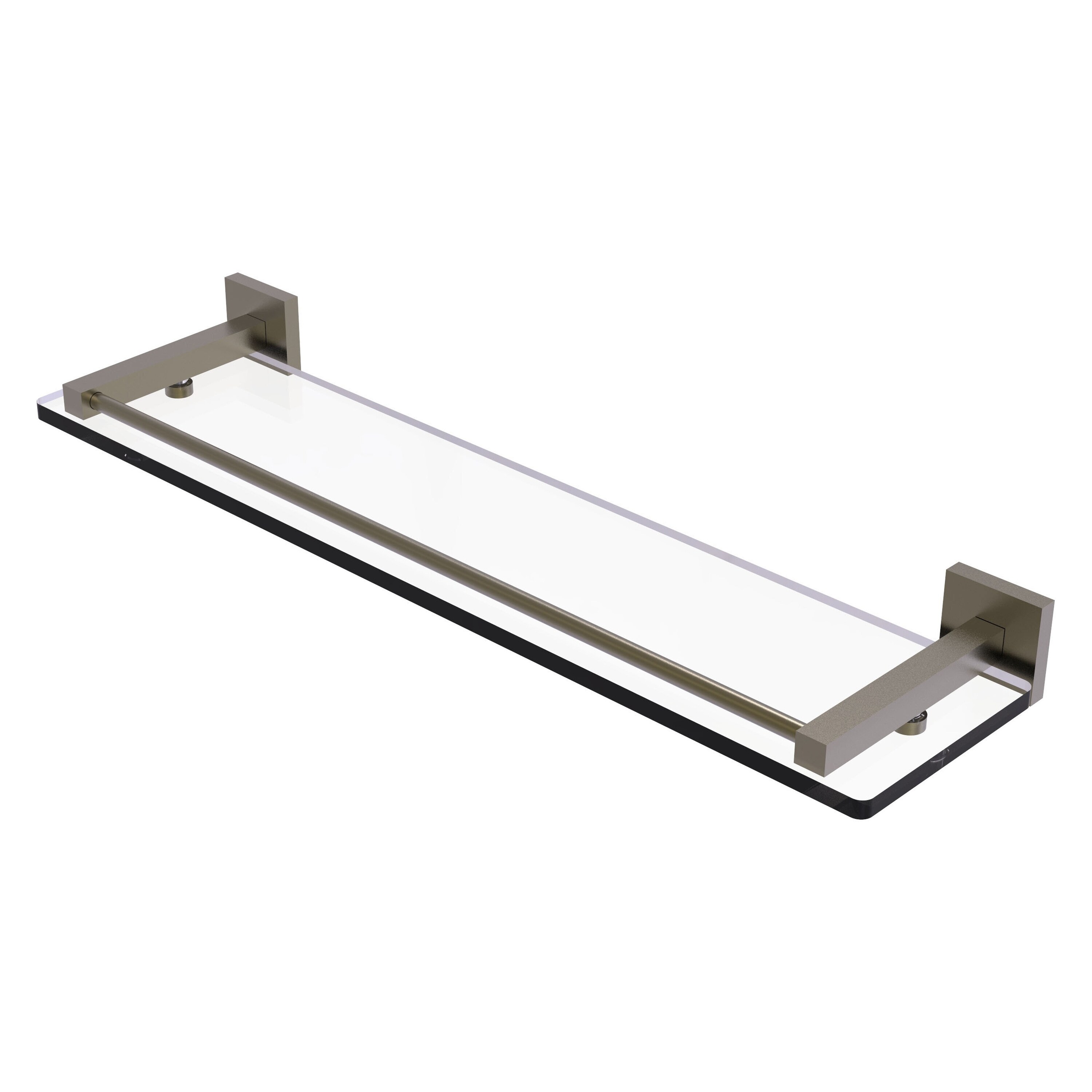 Allied Brass MT-1-22-GAL-ABR Montero Antique Brass Wall mount Bathroom Shelf ( 22-in x 2-in x 5-in )