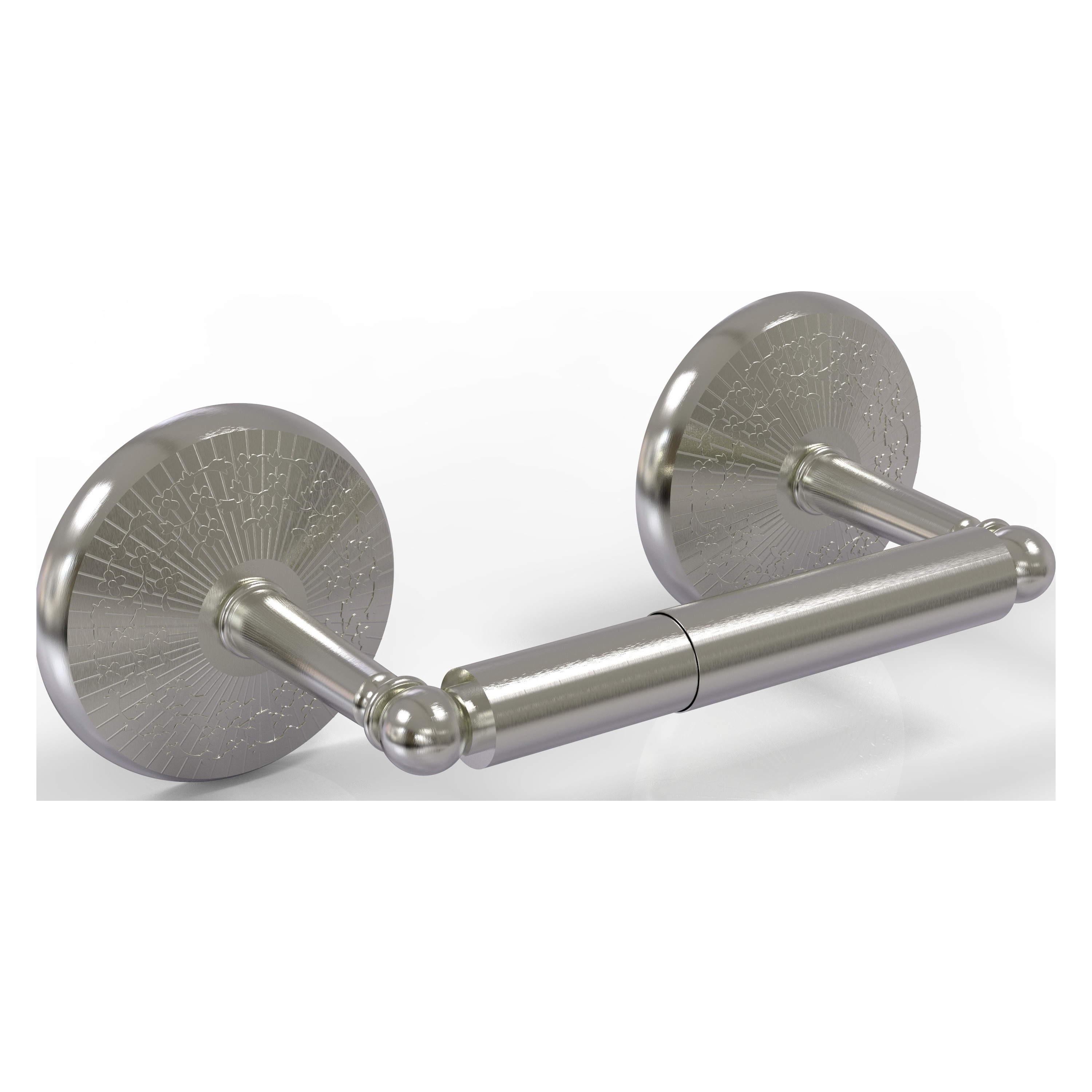 Allied Brass Monte Carlo Satin Nickel Wall Mount Double Post Toilet Paper  Holder in the Toilet Paper Holders department at