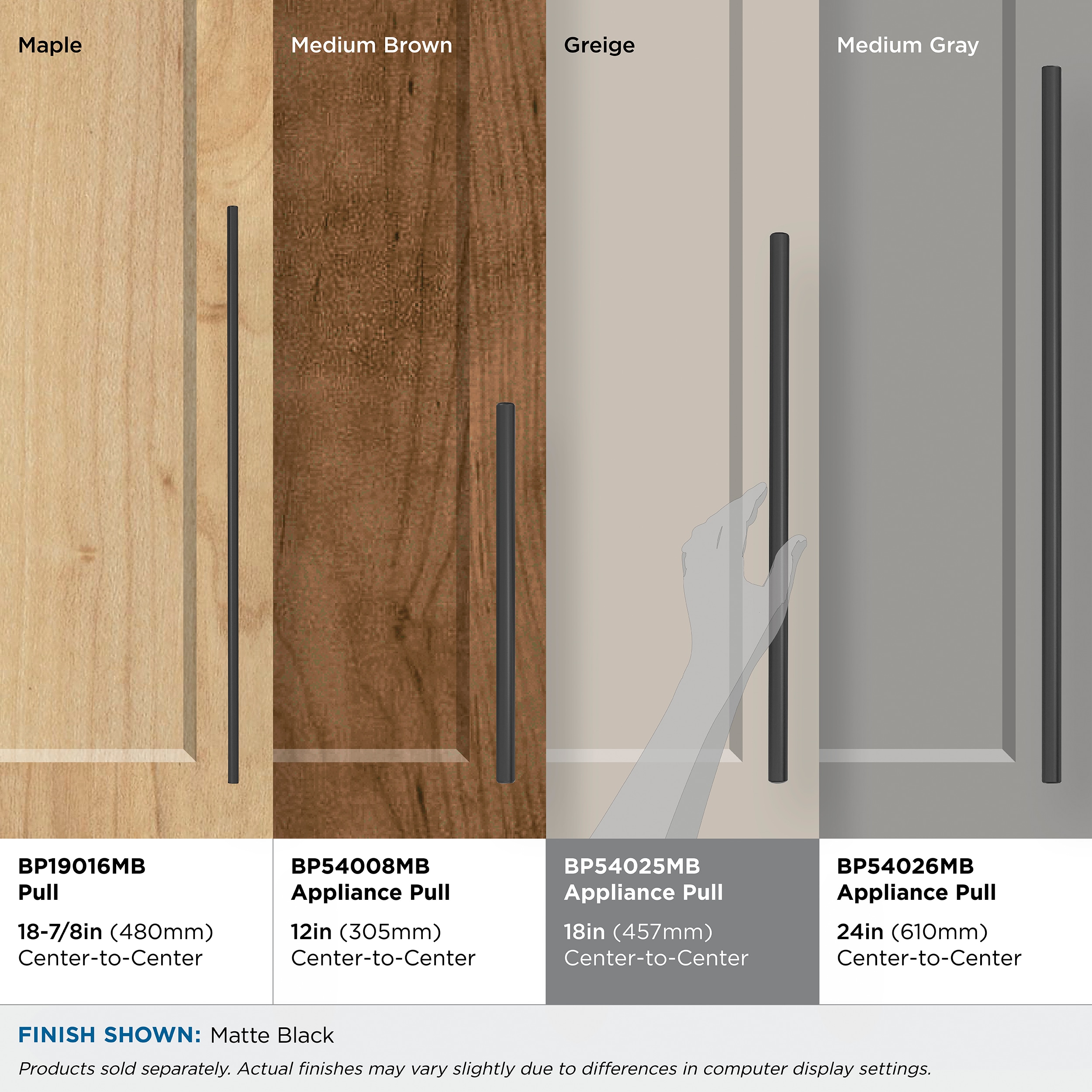 Amerock BP54025MB Cabinet-Pulls - View #3