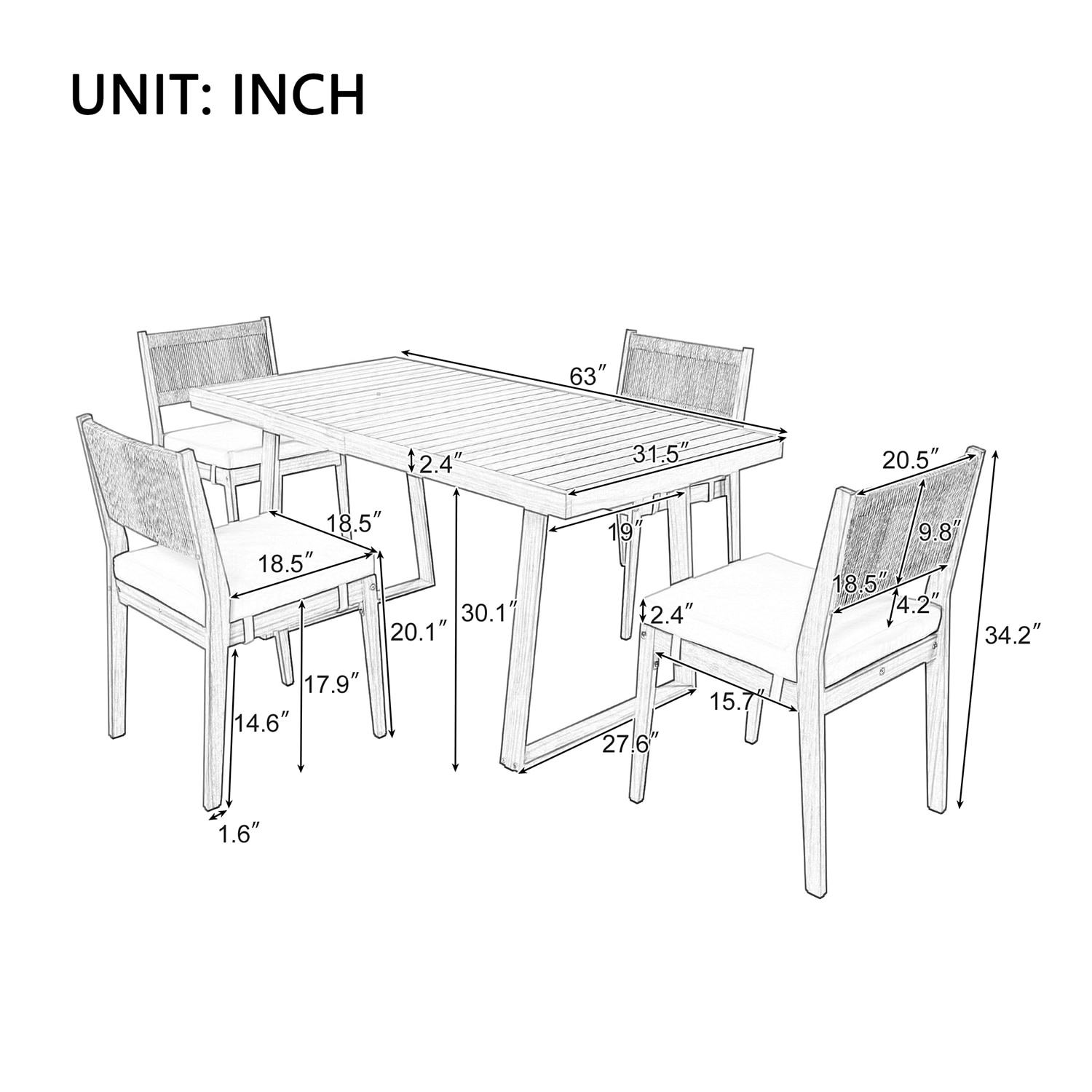 Bybafun YA0200230 Patio-Dining-Sets - View #16