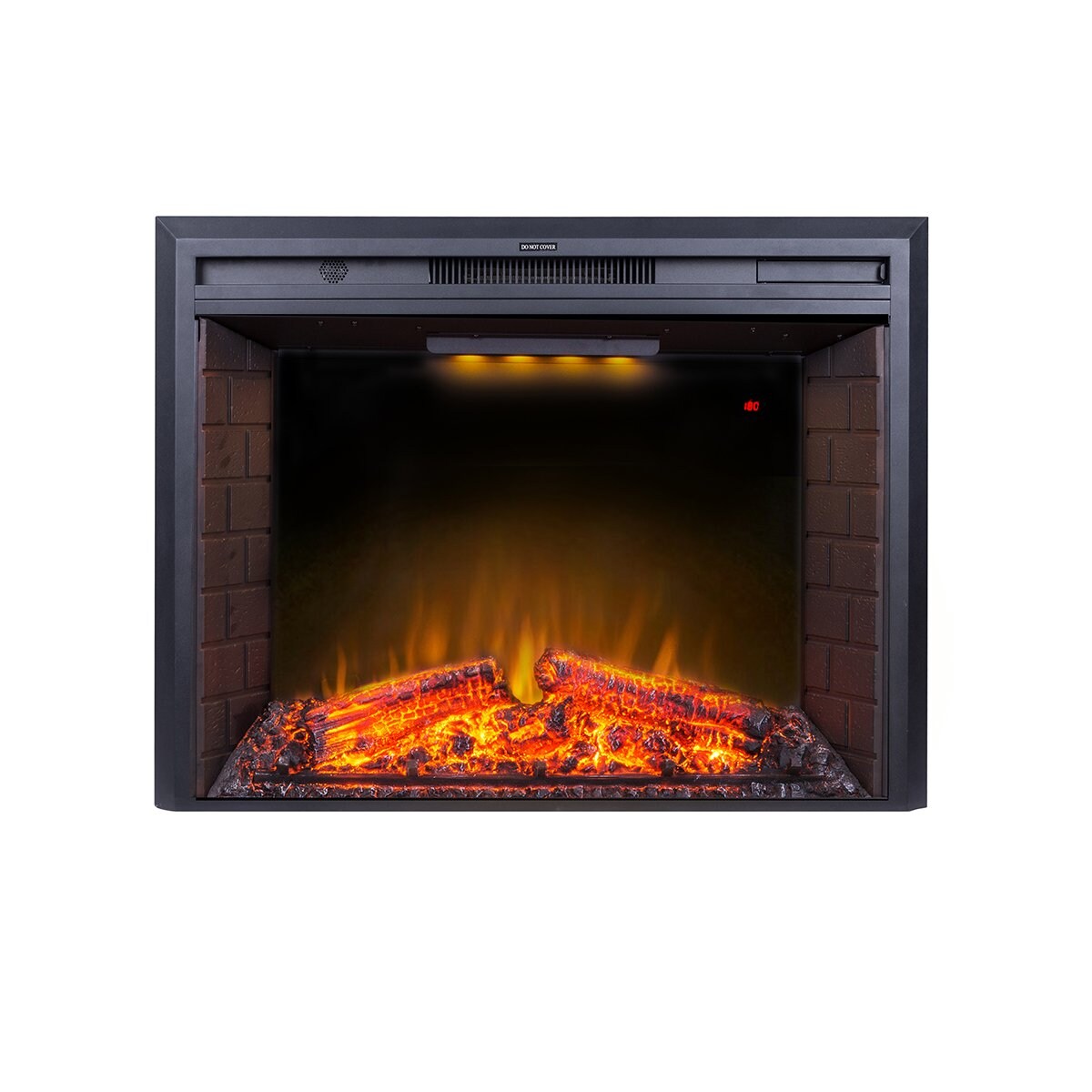 CASAINC 35.63-in W Black LED Wall-mount Electric Fireplace with Remote ...