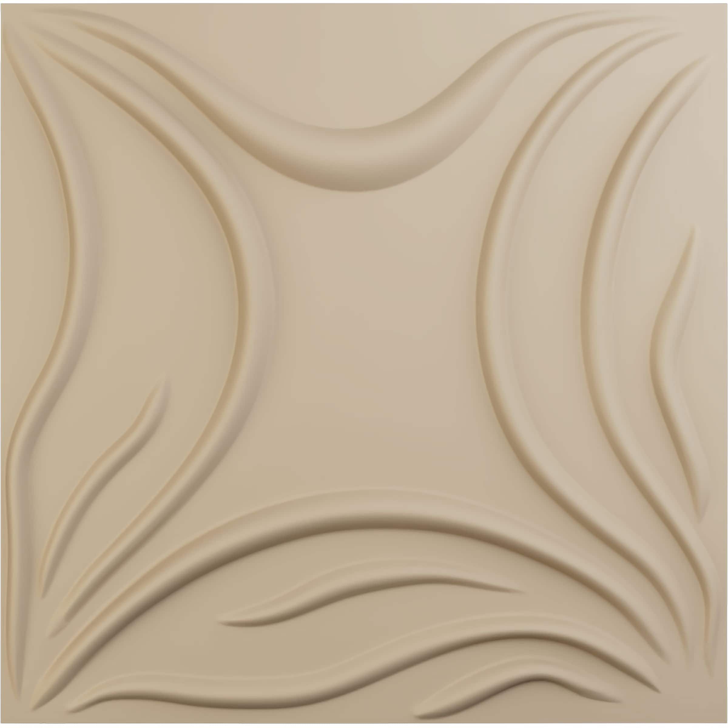 Ekena Millwork WP20X20SVGBE-CASE-12 19-5/8-in x 19-5/8-in Embossed Paintable/Stainable Brown/Tan PVC Wall Panel ( 12 -Pack, Covers 32.04 )