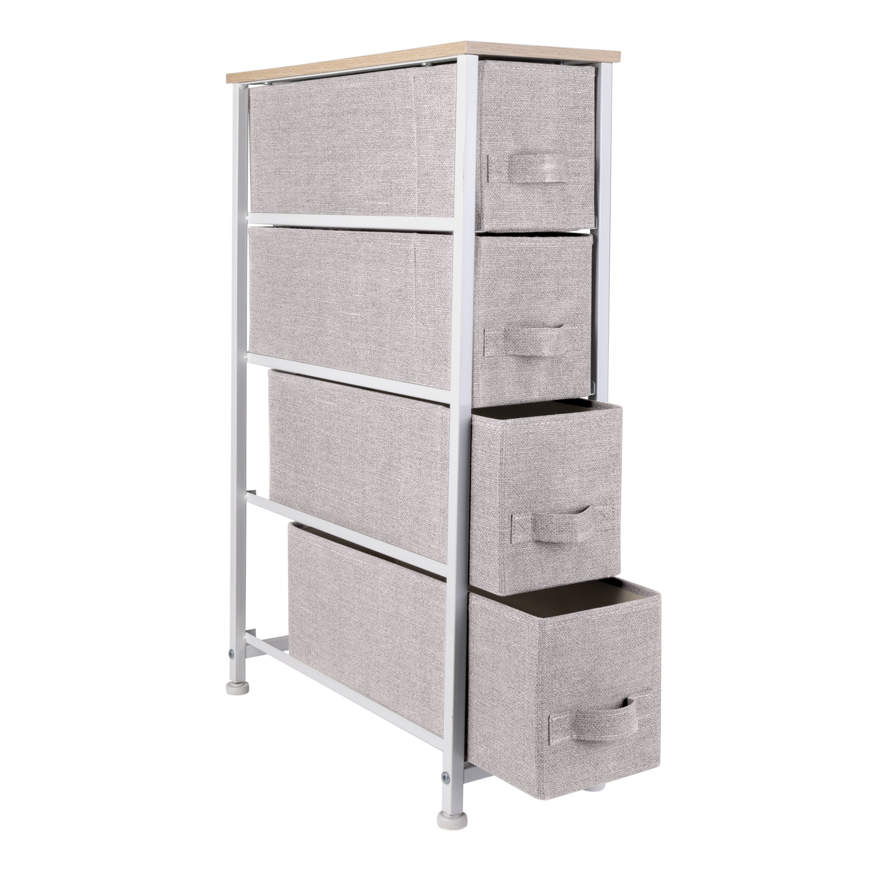 Simplify 3-Drawers Beige Metal Storage Drawer Tower 28.74-in H x 11.81-in W  x 17.72-in D in the Storage Drawers department at