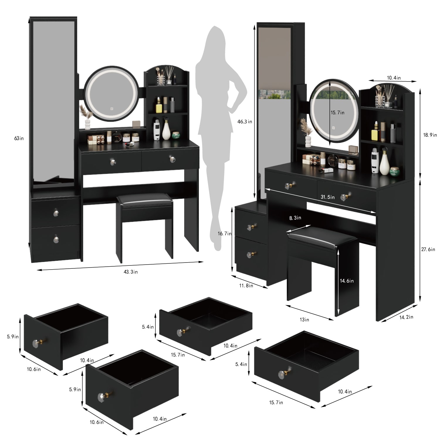Poly furniture SZT-21 Bedroom-Vanities - View #6
