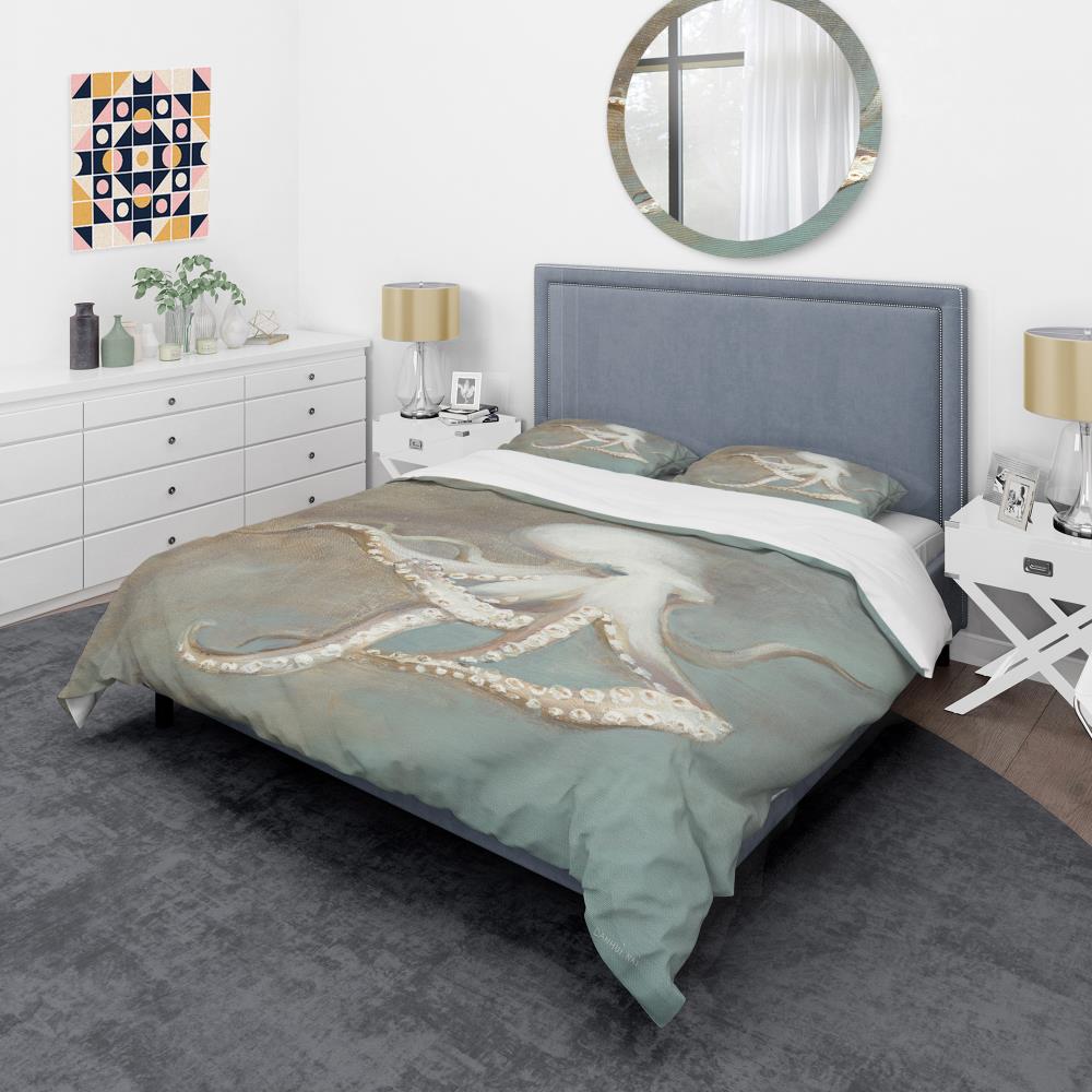 Designart BED30572-Q 3-Piece Blue Queen Duvet Cover Set