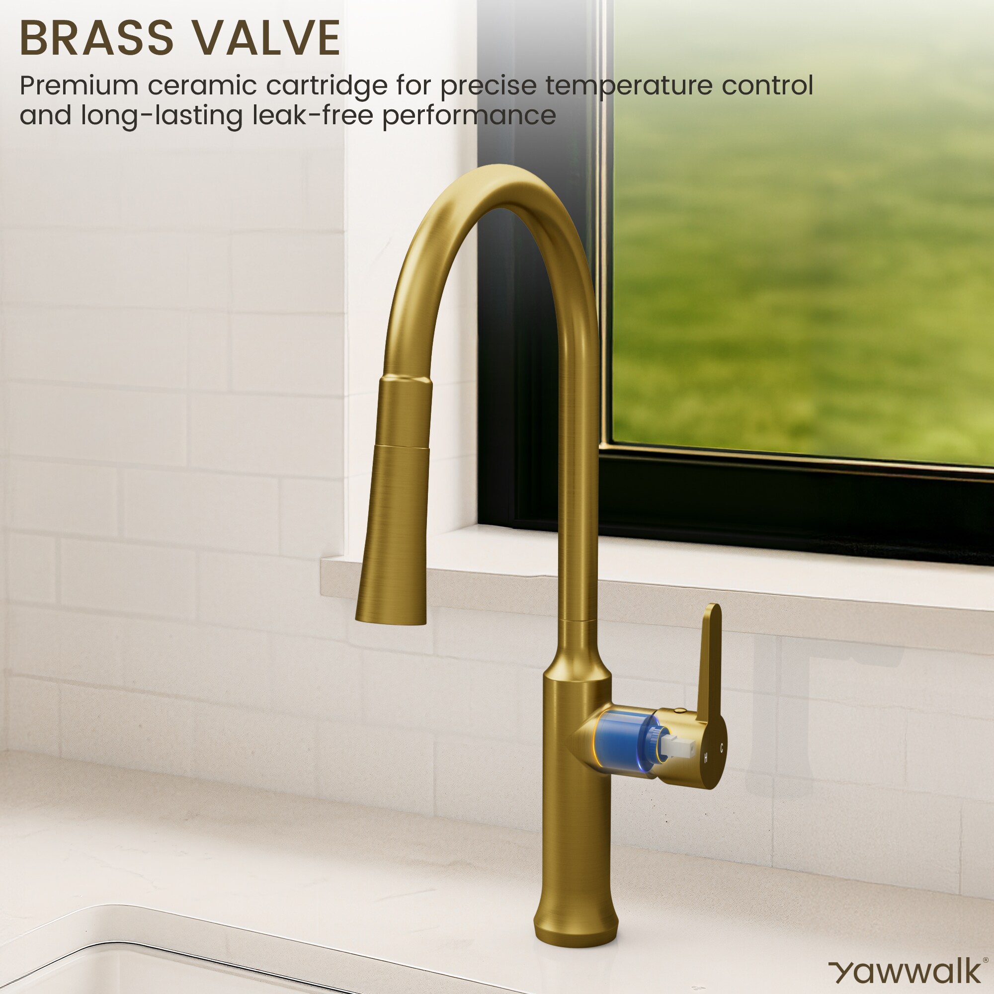 YAWWALK Y11W74-BG Kitchen-Faucets - View #8