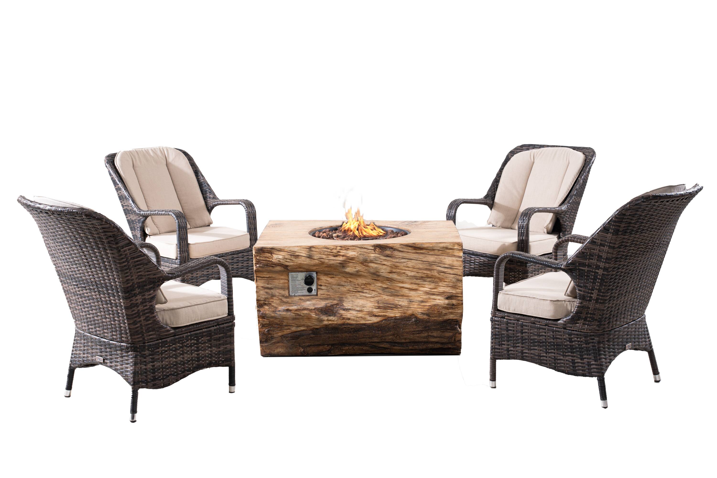 Direct Wicker DWG-N217009-BR Patio-Conversation-Sets - View #6