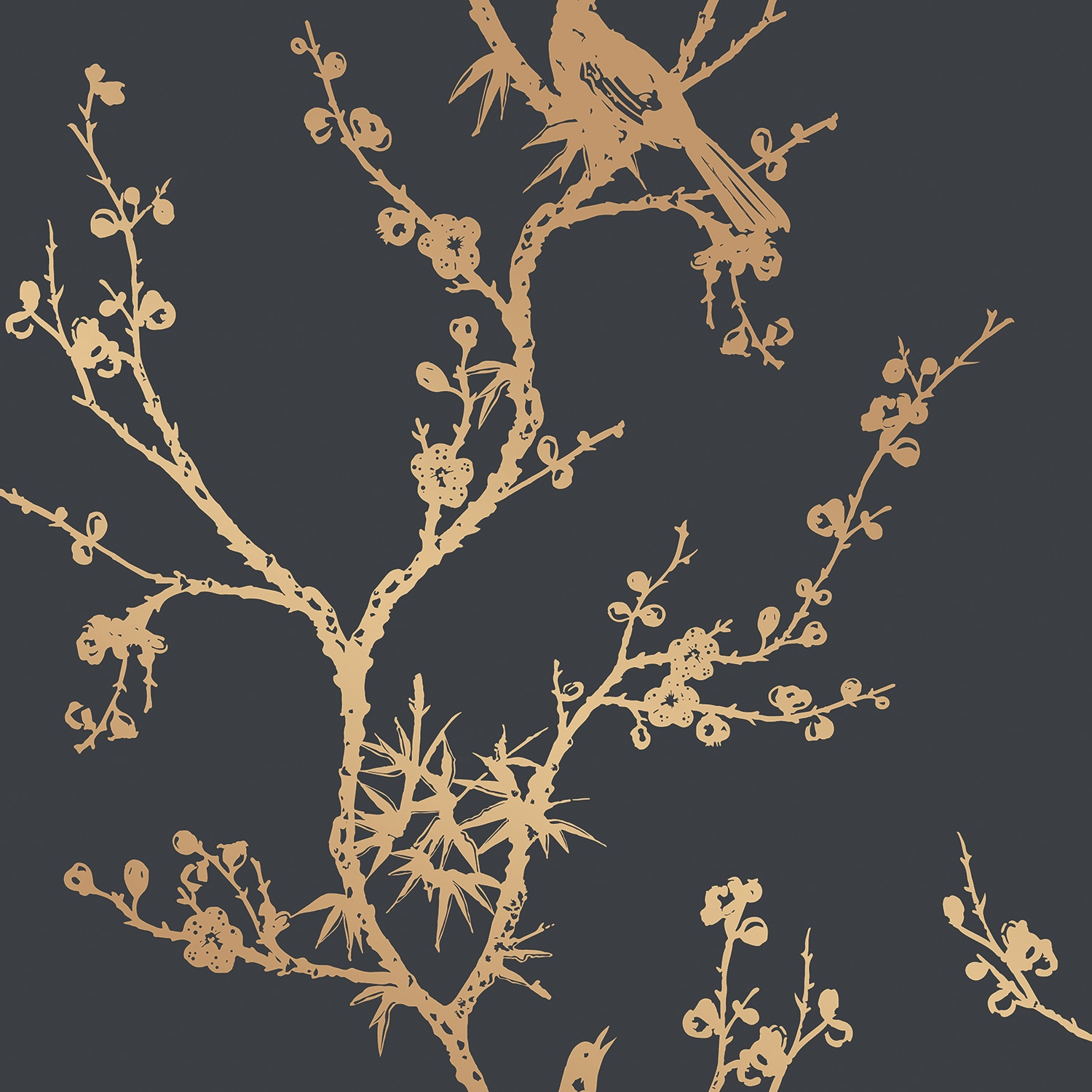 Tempaper Cynthia Rowley for Tempaper 60-sq ft Black and Gold Vinyl  Chinoiserie Self-adhesive Peel and Stick Wallpaper in the Wallpaper  department at