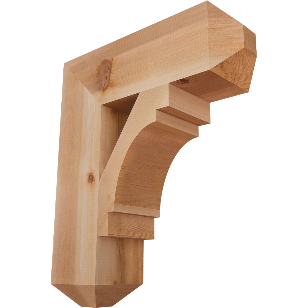 Ekena Millwork BKT06X20X24MRC04SWR Merced craftsman smooth 5-1/2-in x 20-in x 24-in Western red cedar Brown Wood Standard bracket