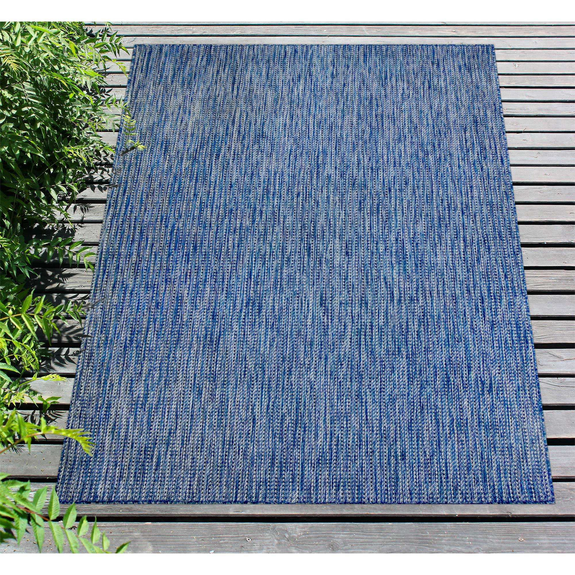 Liora Manne CRE58842233 Carmel 5 x 8 (ft) Polypropylene Navy Rectangular Indoor/Outdoor Solid Area rug