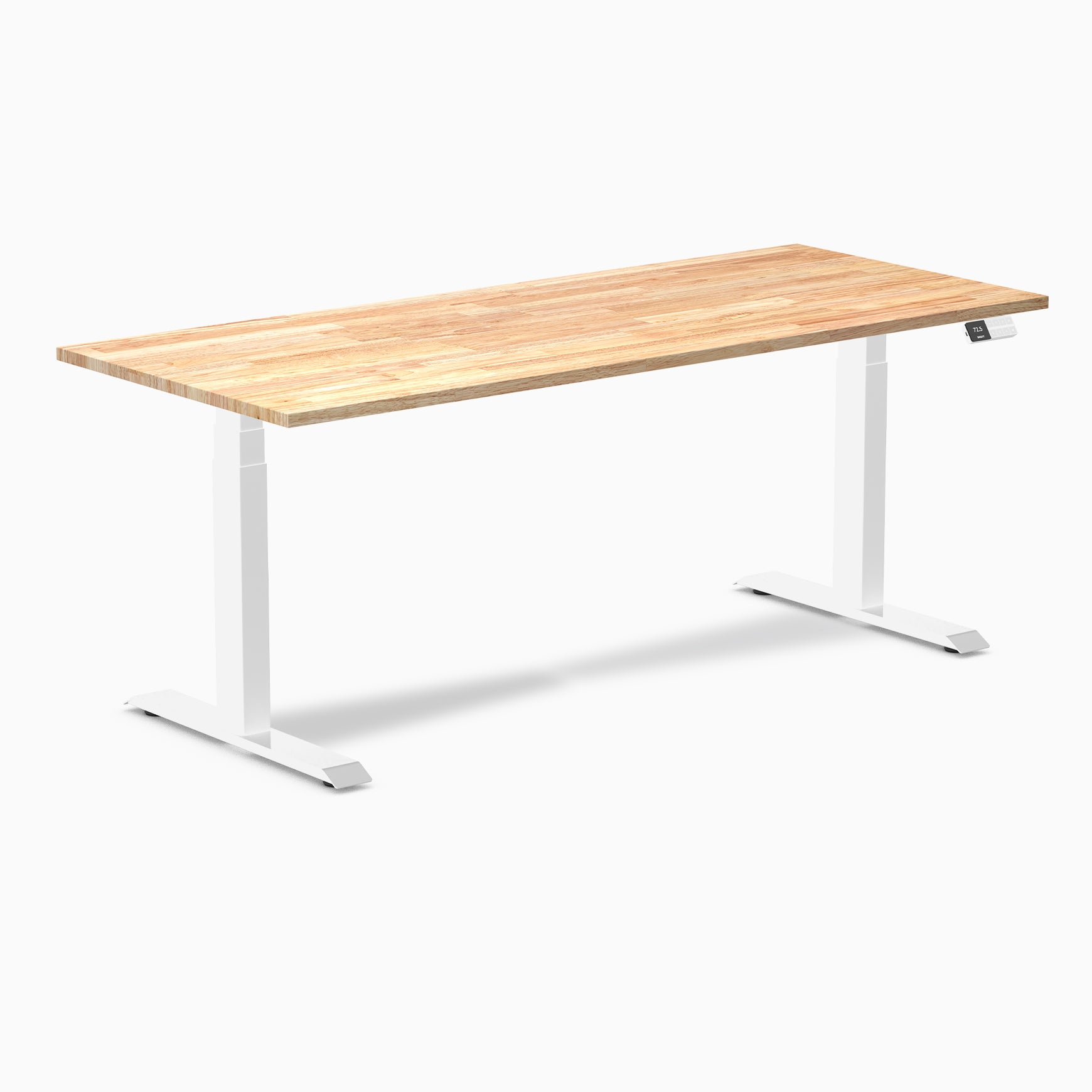 Dual Rubberwood Sit Stand Desk