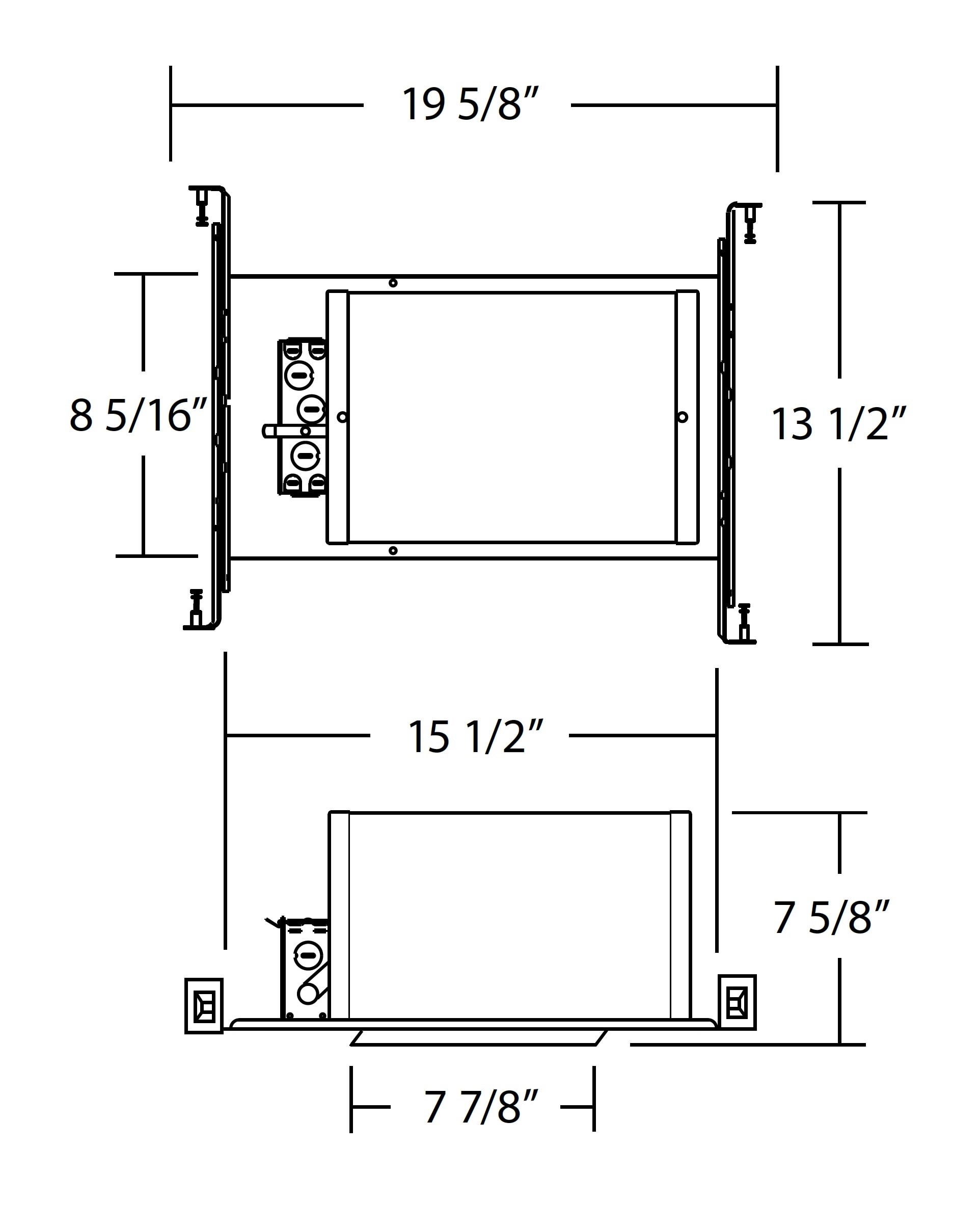6-Inch Airtight Aluminum Slope Ceiling Housing for New Construction