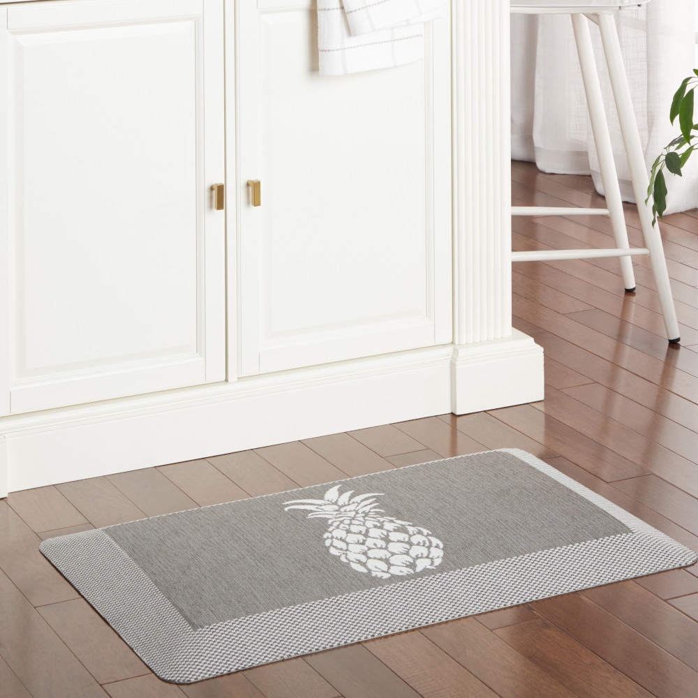 Martha Stewart 2-OLAMP-451 2-ft x 3-ft Gray Polyester Rectangular Indoor Decorative Spring Anti-fatigue mat