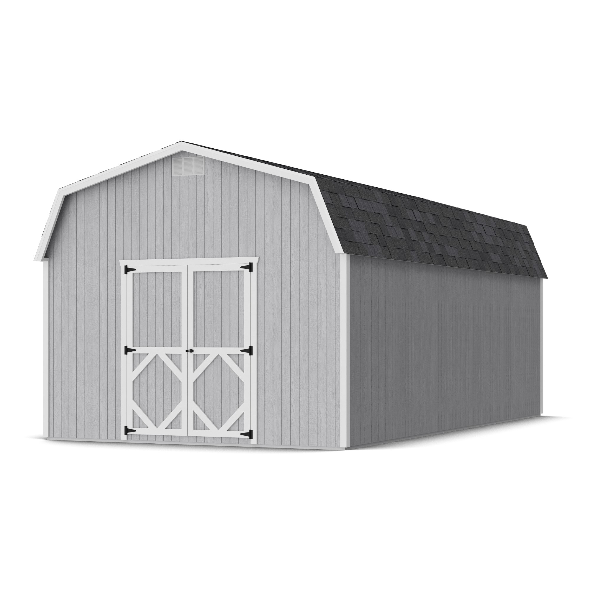 Little Cottage Co 12X24 CGB-6-PC Classic 12-ft x 24-ft Gambrel Style Wood Outdoor Storage Shed with 2 Doors