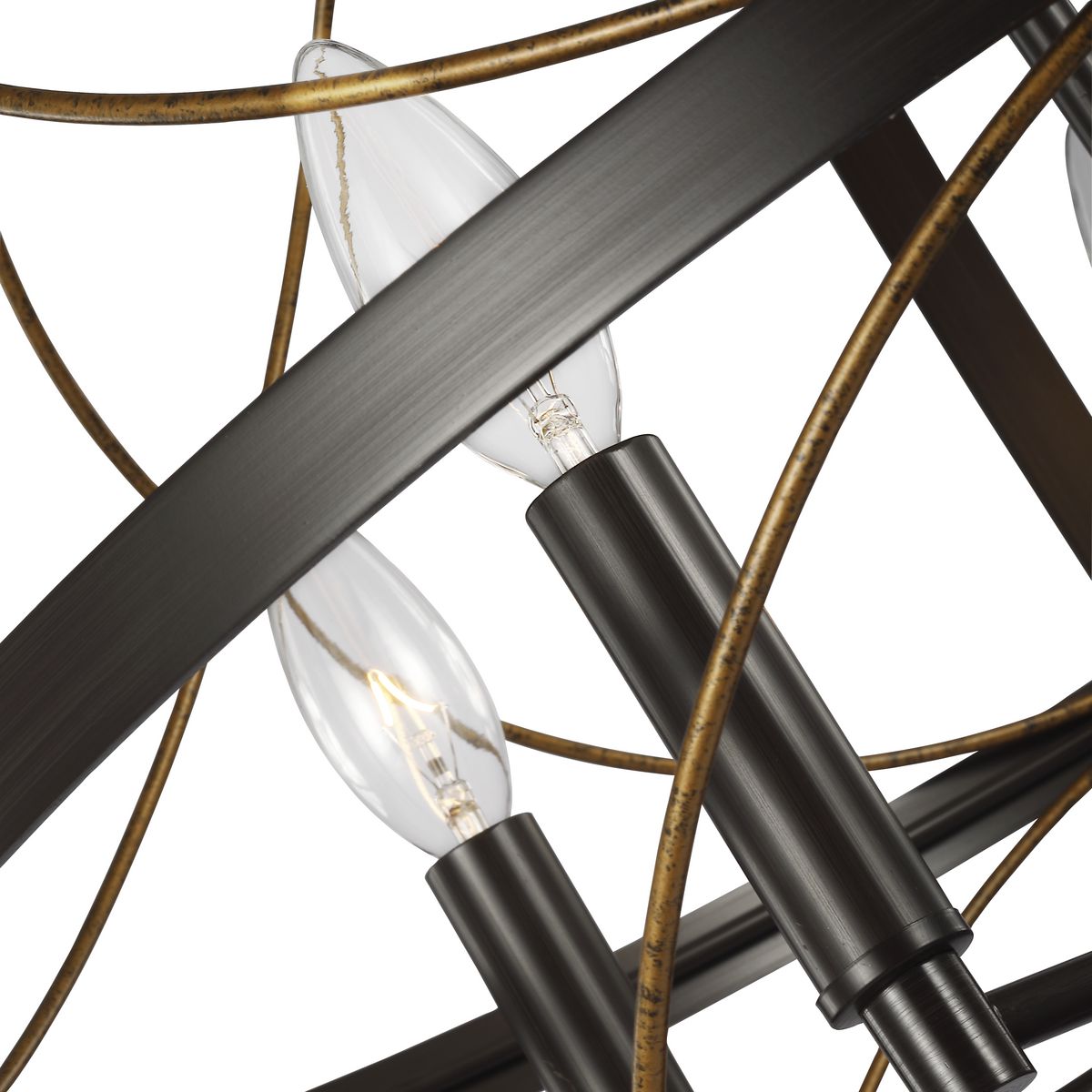 Brandywine Antique Bronze 5-Light Globe Pendant Chandelier