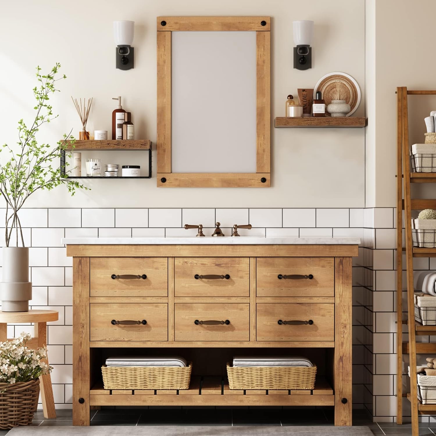 QEEIG QEEIG-B0BWMMVF6C Bathroom-Shelves - View #6