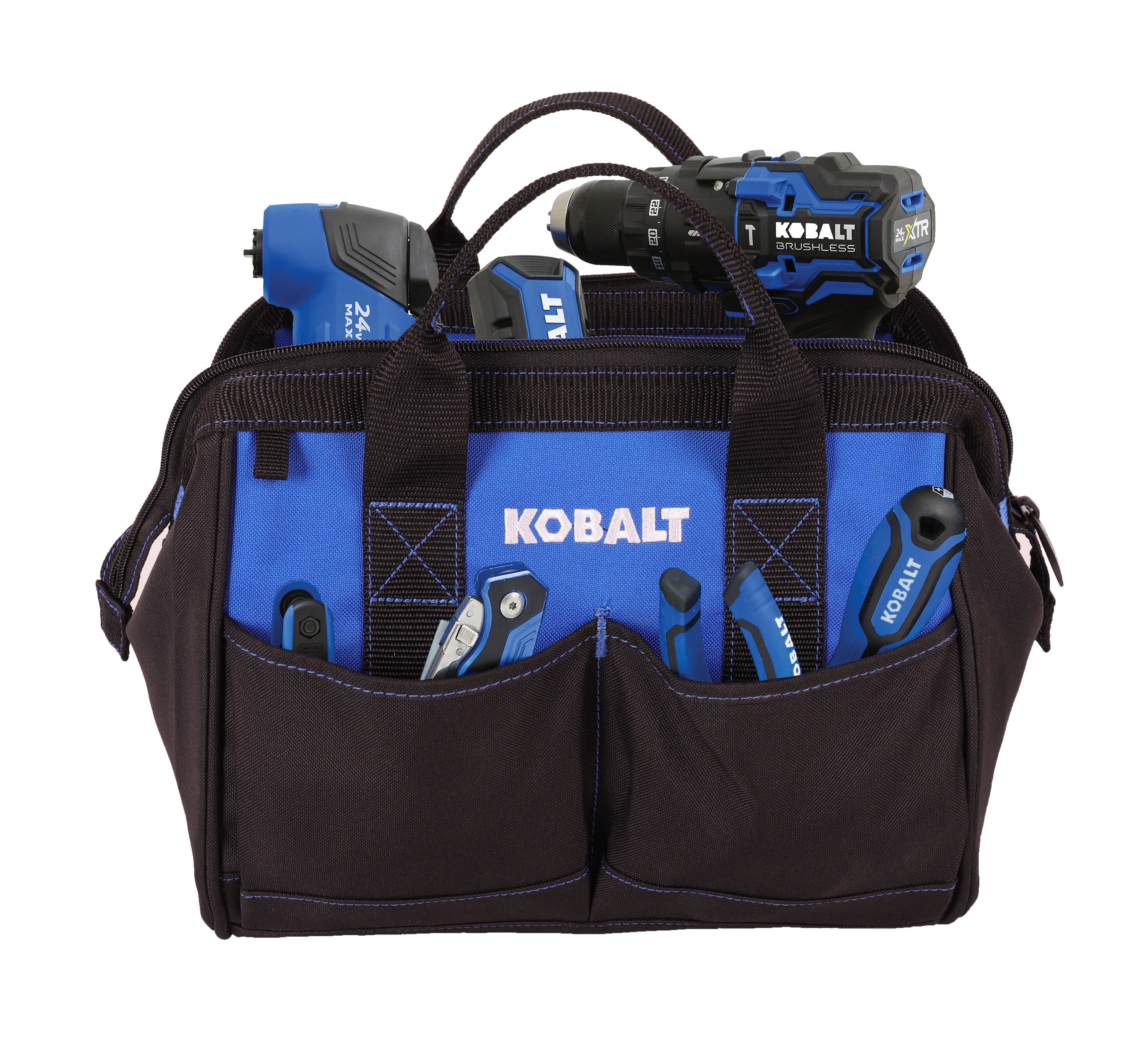 New Kobalt Wheeled Rolling Tool Bag with Handle 12" wide x 17" long x 15" High 
