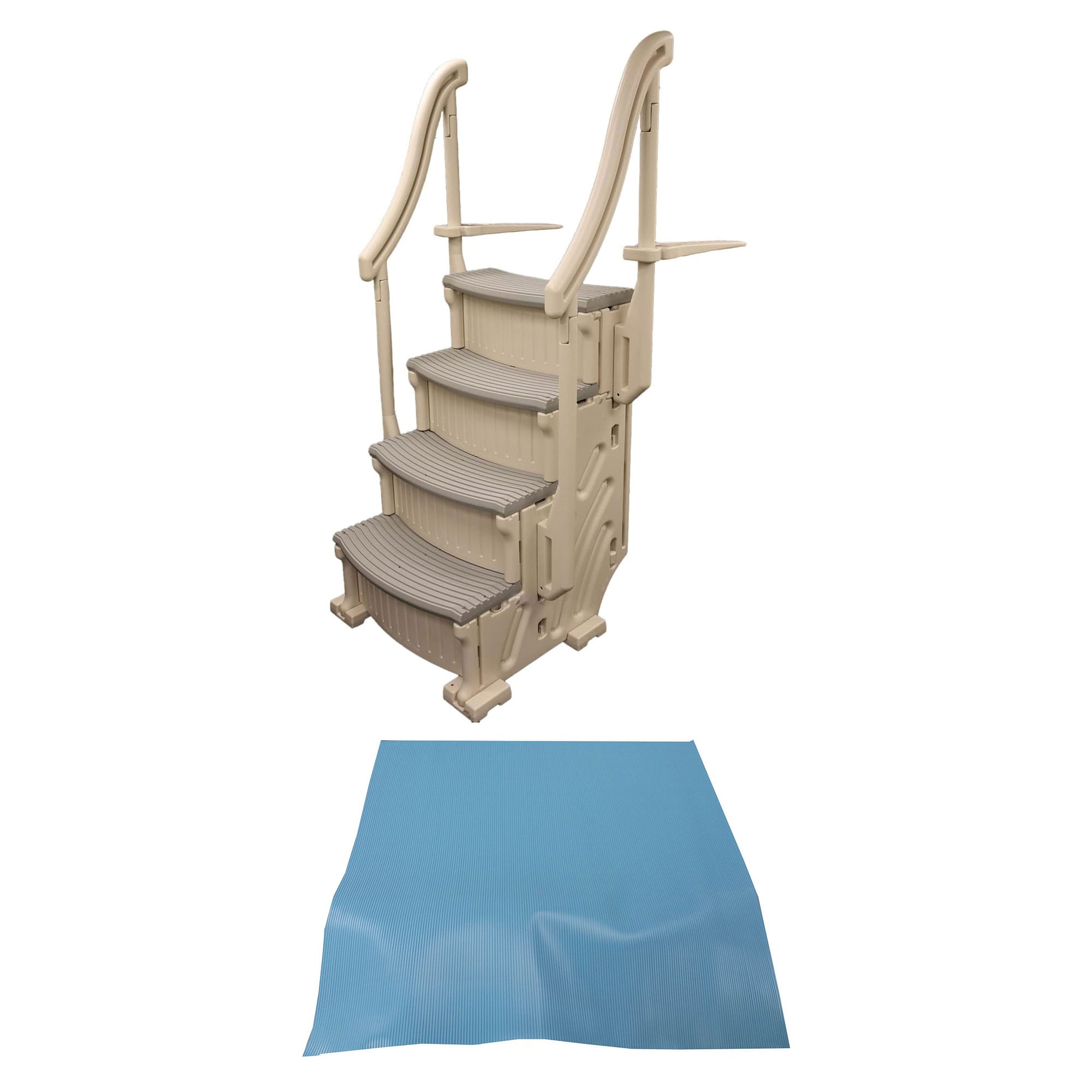 36 Inch Wide 400 lb. Weight Capacity Above-Ground Pool Ladders & Steps ...