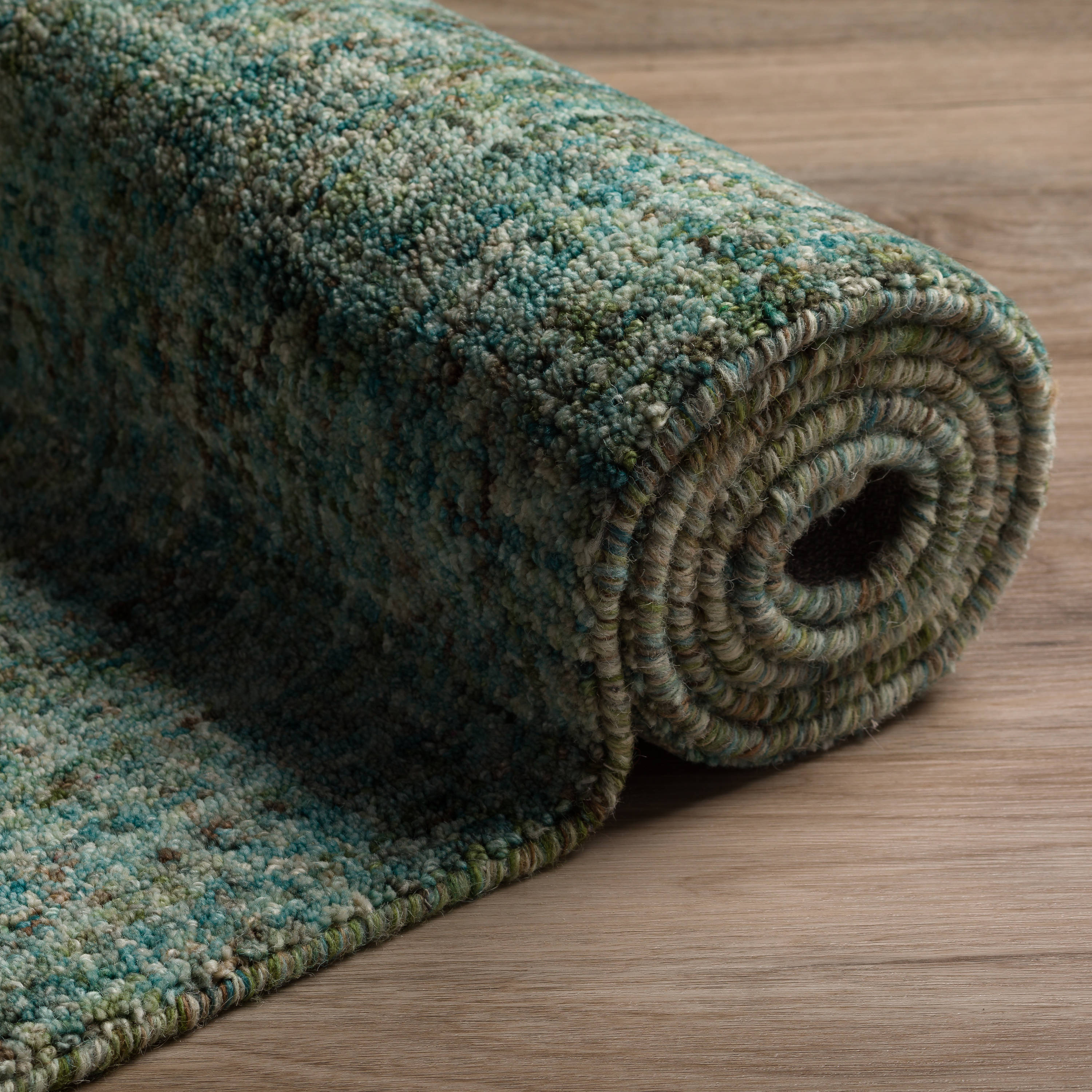 Addison Rugs Eastman 2 X 3 Ft Wool Ocean Indoor Solid Farmhouse   18309327 