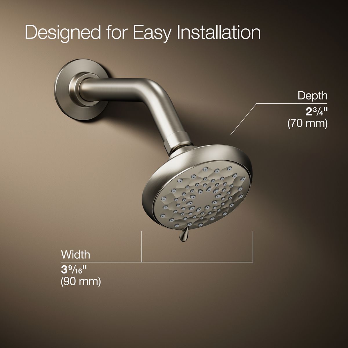 KOHLER K-72424-G-BN Fixed-Showerhead - View #3