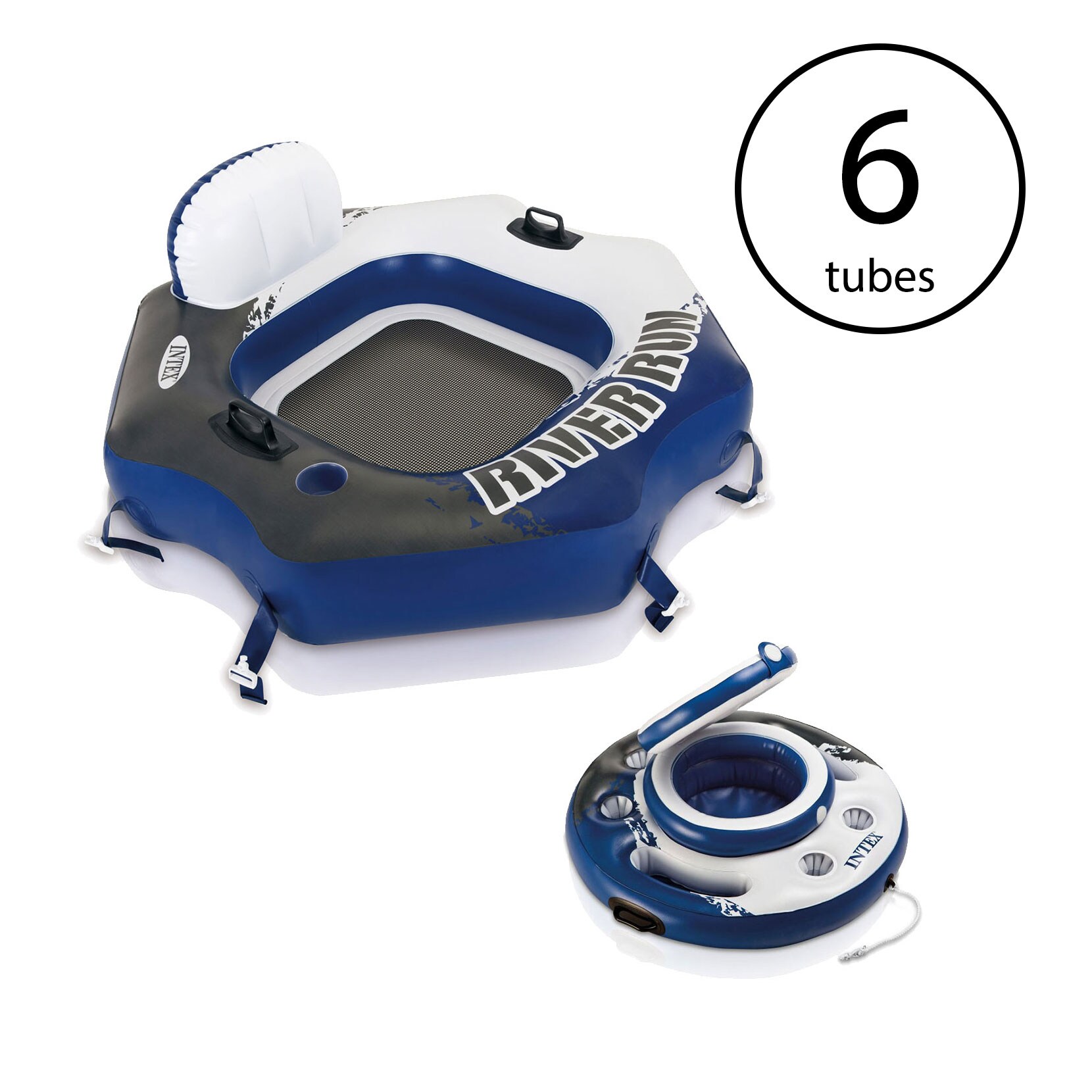 Intex 100759 35-in x 35-in 1-Seat Multicolored Inflatable Raft 7-Pack
