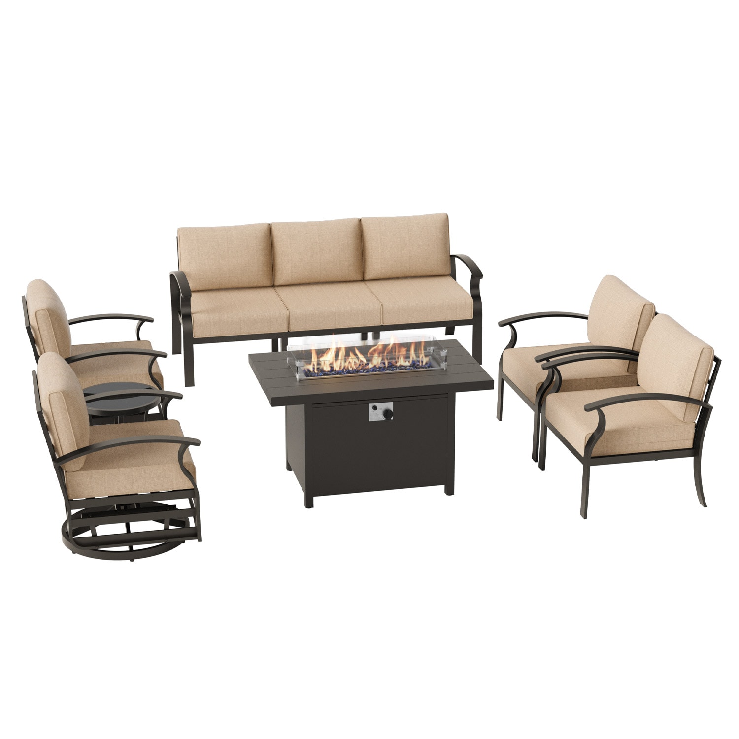 ALAULM LS-A-5S+3SRC-KHAKI Patio-Conversation-Sets - View #8