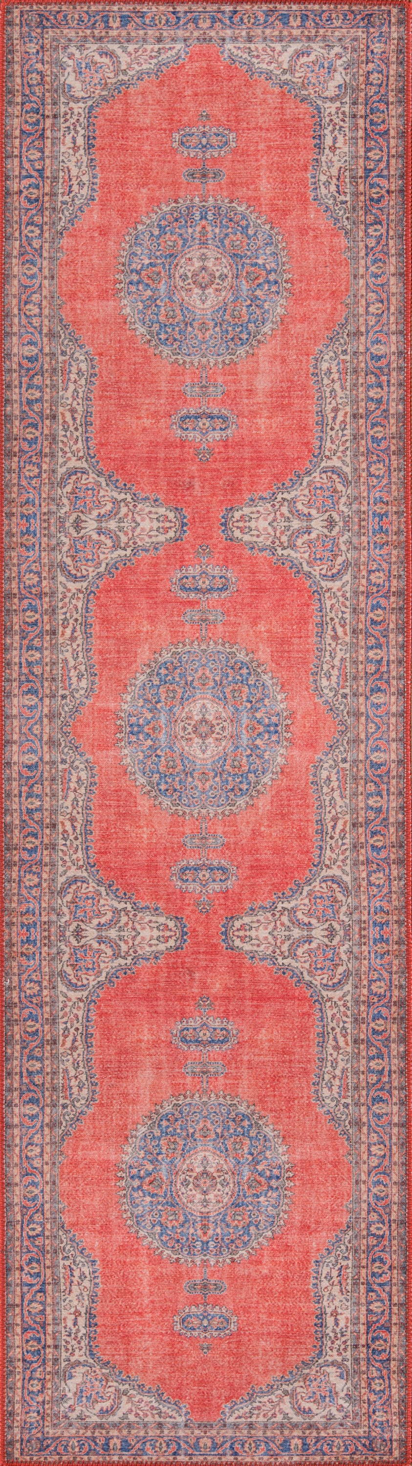 Momeni AFSHAAFS12RED2376 Afshar 2 x 8 (ft) Loomed Polyester Red Rectangular Indoor Vacuum regularly Runner rug