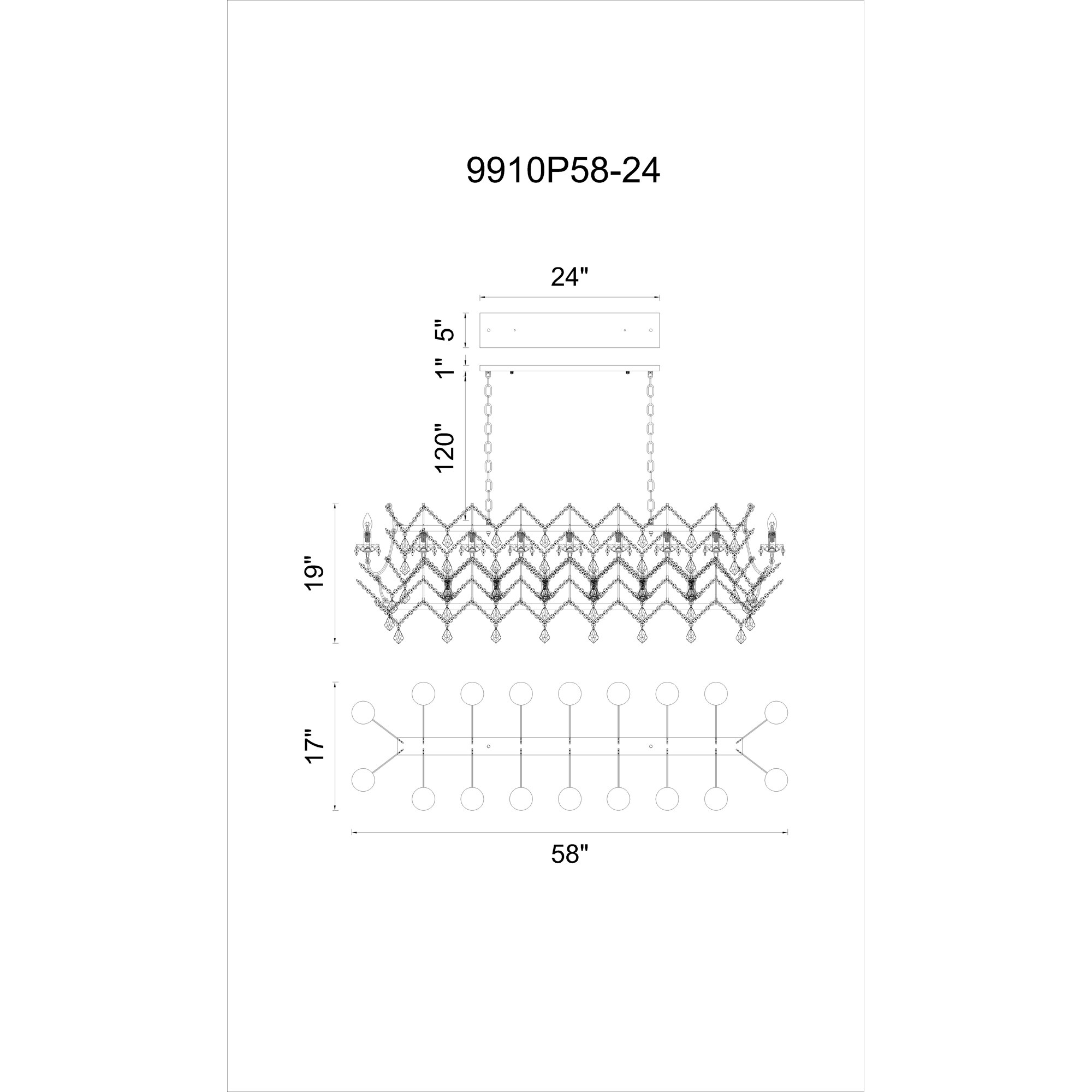 CWI Lighting 9910P58-24-200 b090015 - View #4