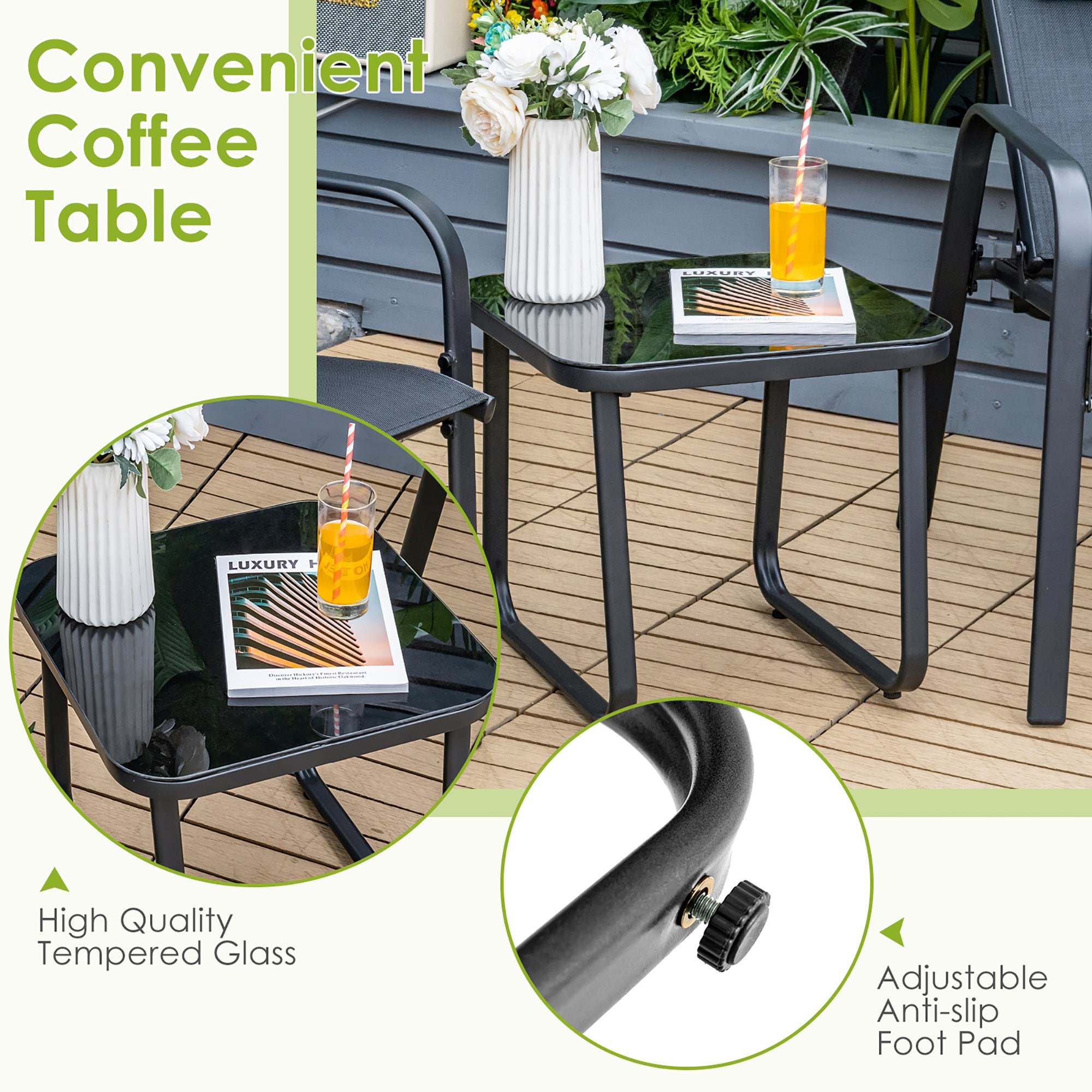 Costway NP10222BK Patio-Conversation-Sets - View #5