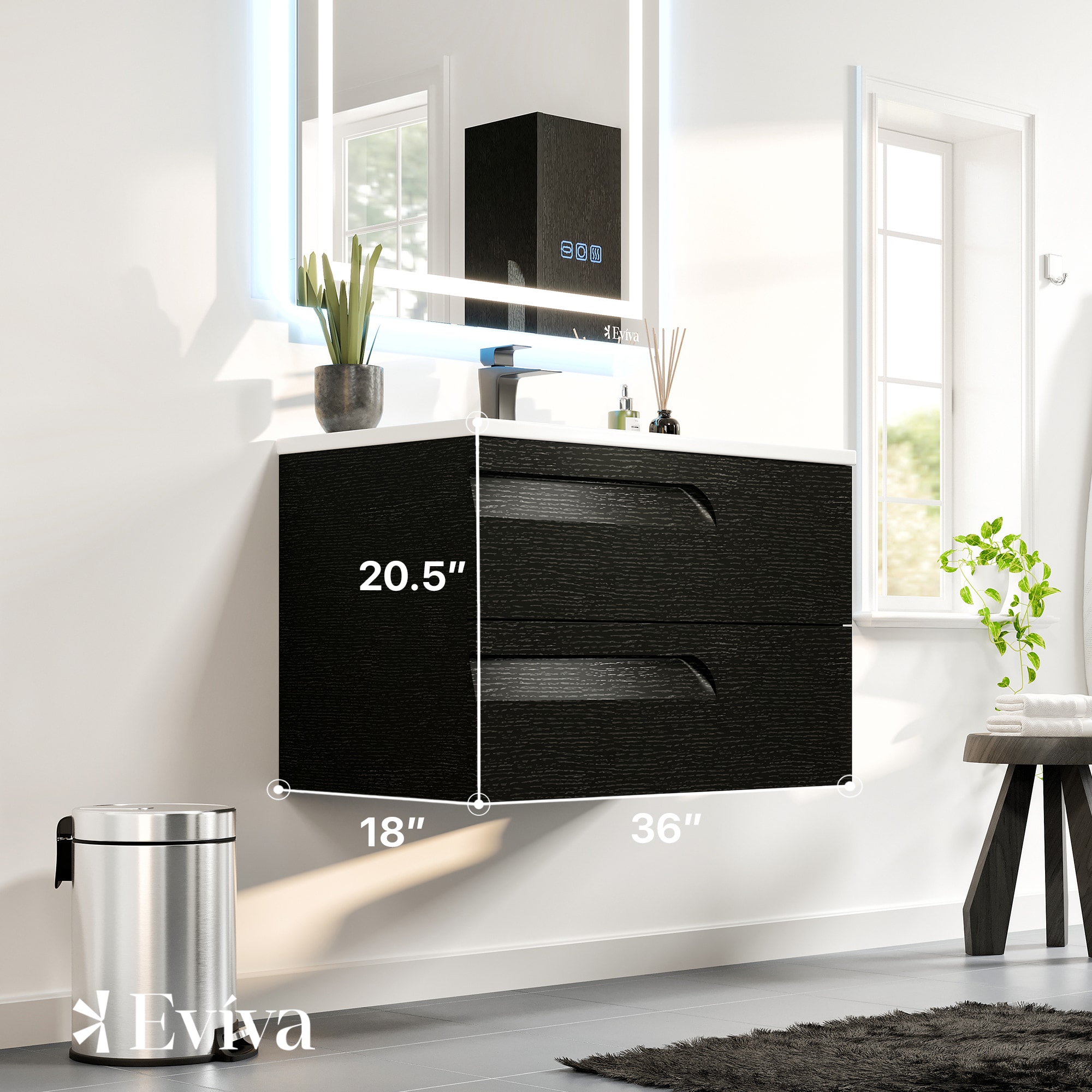 Eviva EVVN23-36BW-WM Bath-Vanity-Combo - View #2