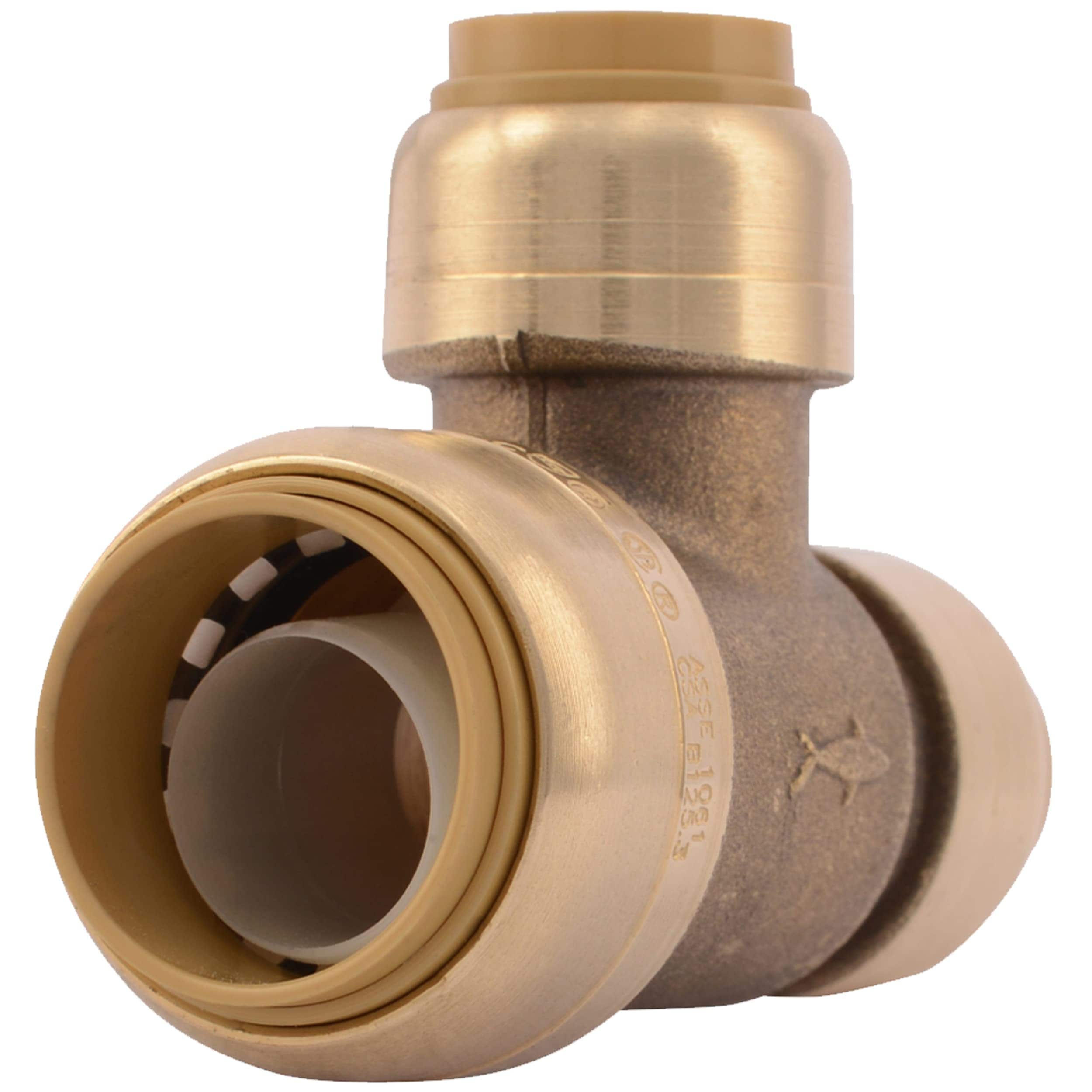 SharkBite  34 in x 12 in x 12 in Reducing Slip Tee PushtoConnect Brass U454LFA