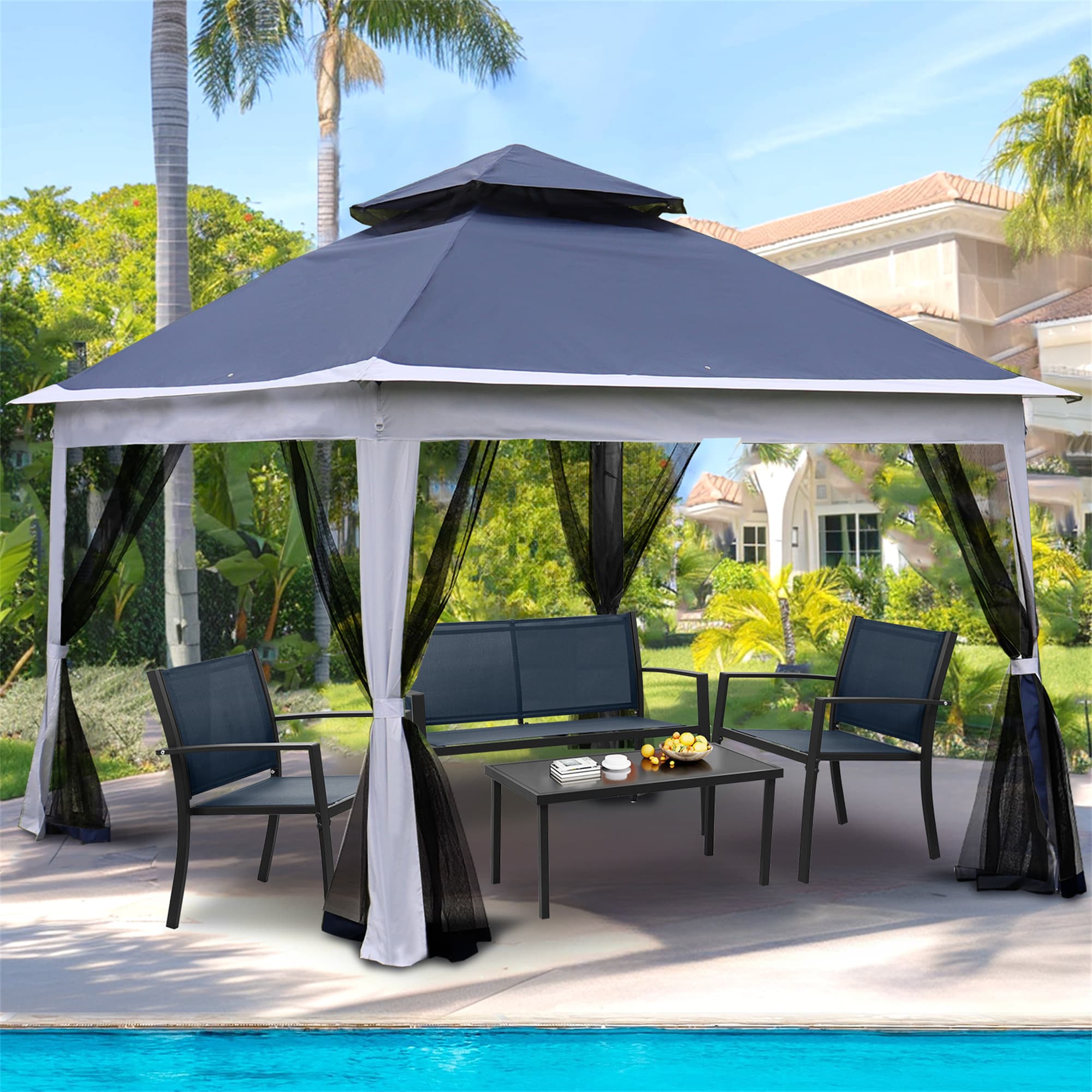 BABOOM BOM-P168164-OR Wood-Resin-Gazebos - View #3