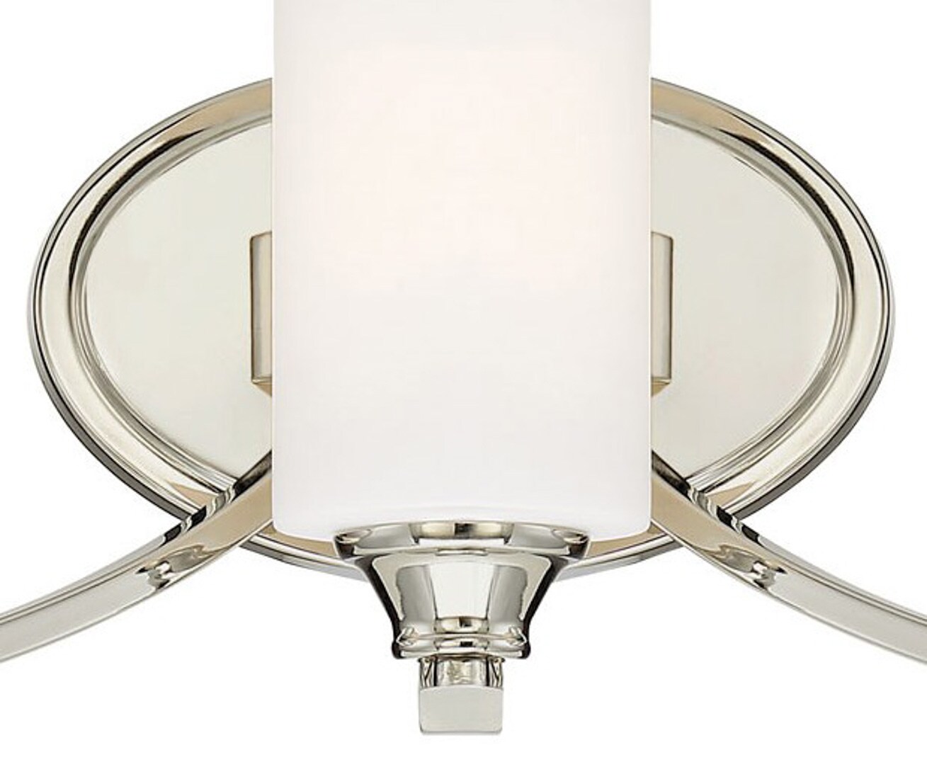 Elegant Polished Nickel 3-Light Bath Vanity with Etched Opal Glass Shades