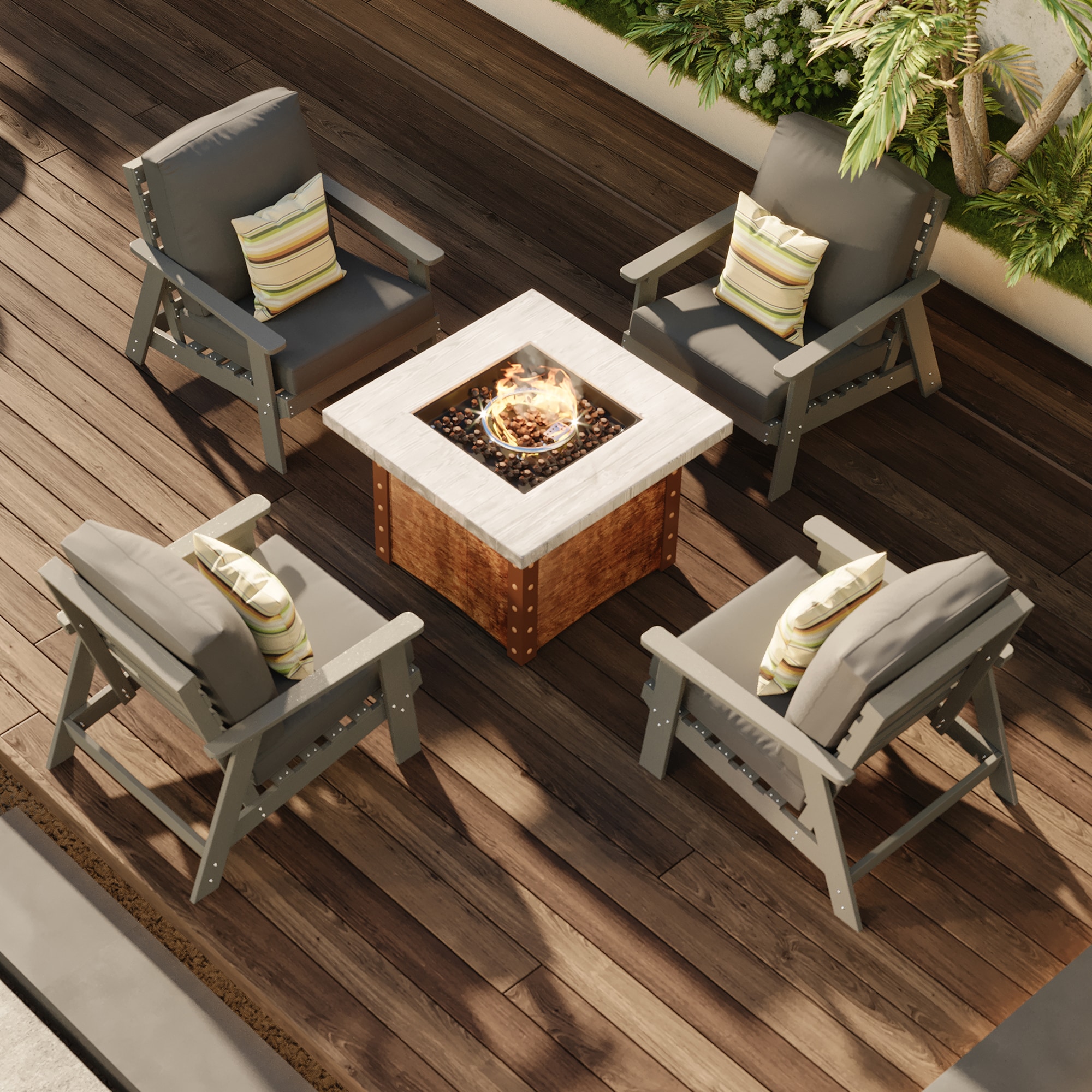 Clihome CL-5M1860 Patio-Conversation-Sets - View #2