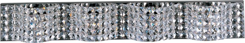 ET2 E24278-20PC Wave 4-Light Polished Chrome Modern/Contemporary Vanity Light Bar