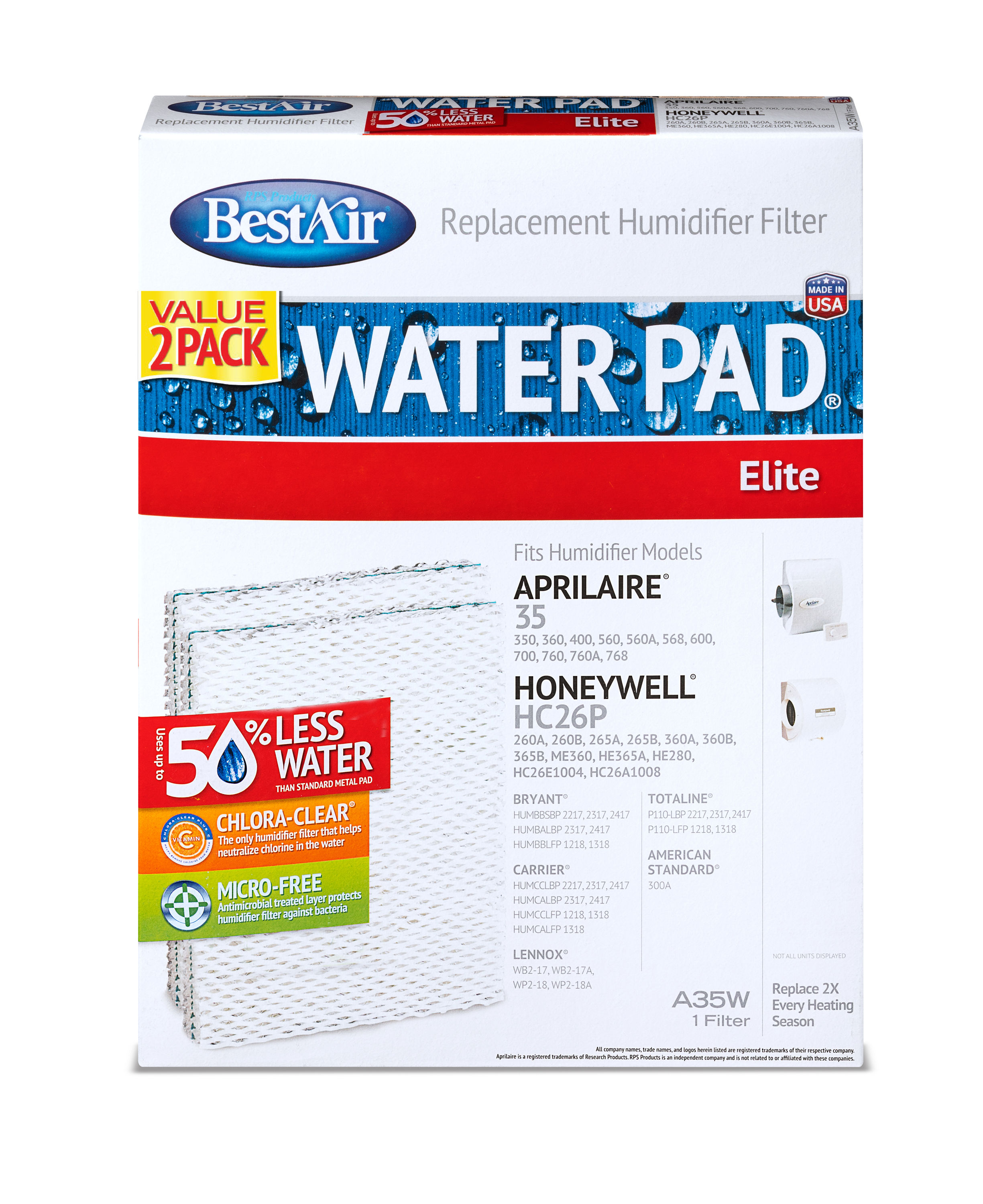 Extended Life Water Pad A35W-PDQ-6 - The Home Depot