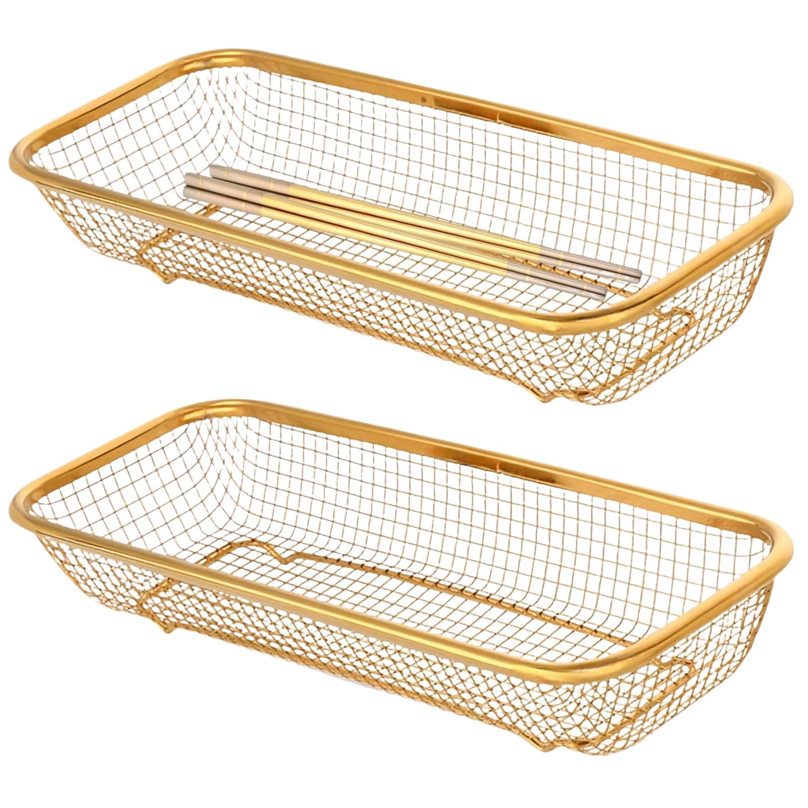 LILILIAN FMY  Gold Flatware Organizer Mesh Design Durable Stainless Steel Utensil Holder for Kitchen Drawer Storage durable home and garden