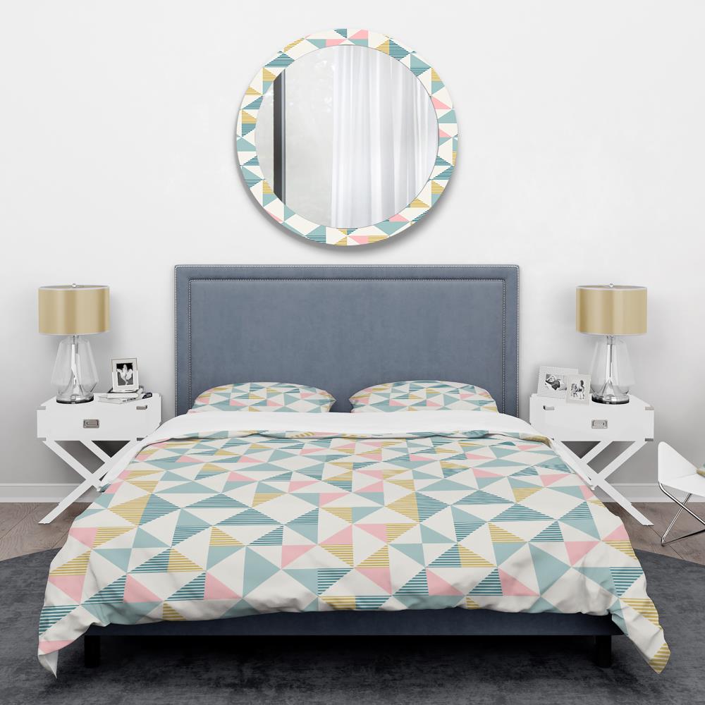 Designart BED24417-K 3 -Piece Blue King Duvet cover Set