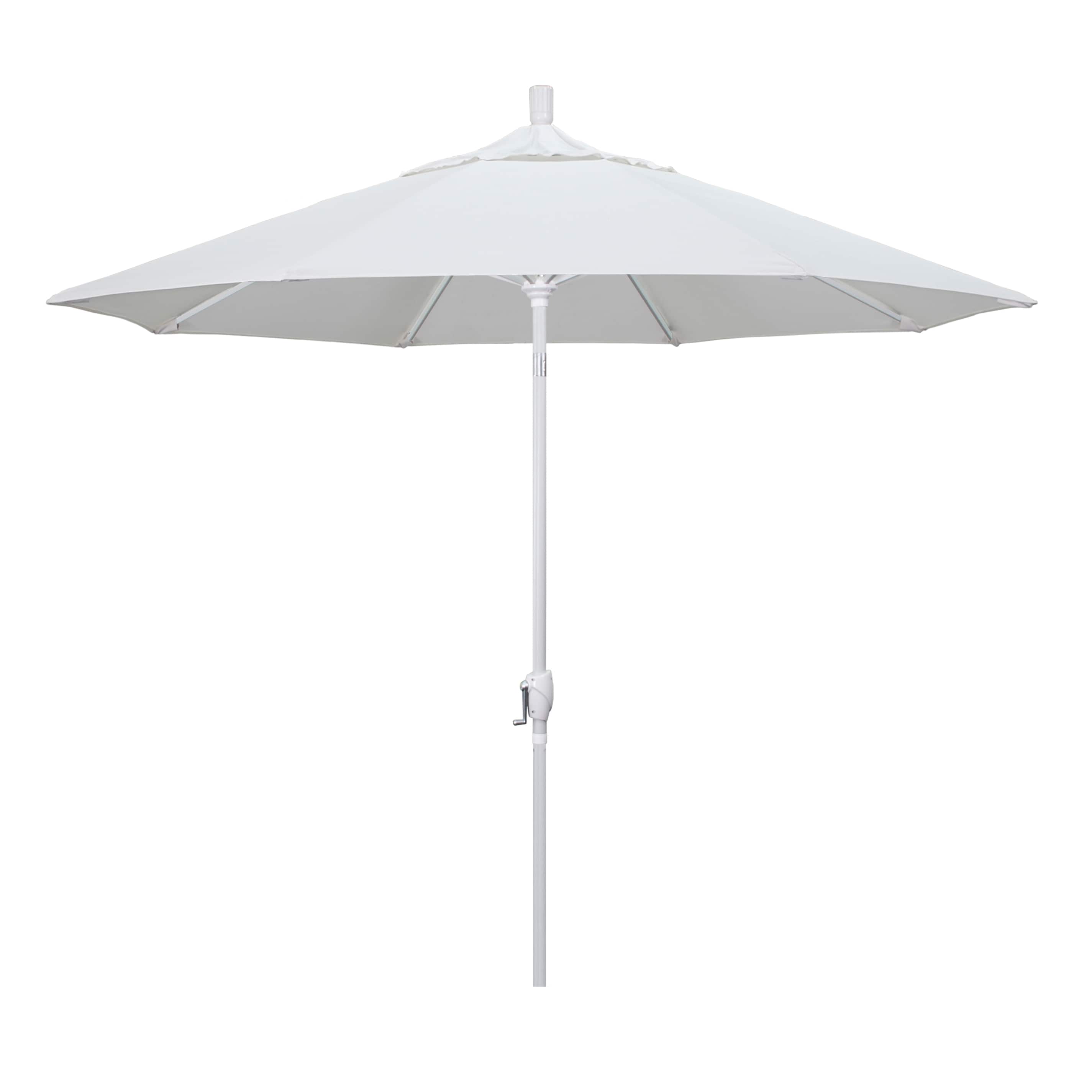 California Umbrella GSPT908170-5404 9-Feet Aluminum White Push-button Tilt Market Patio Umbrella