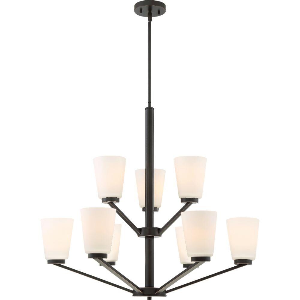  LW-SC537174 1-Light Mahogany Bronze Transitional Dry Rated Chandelier