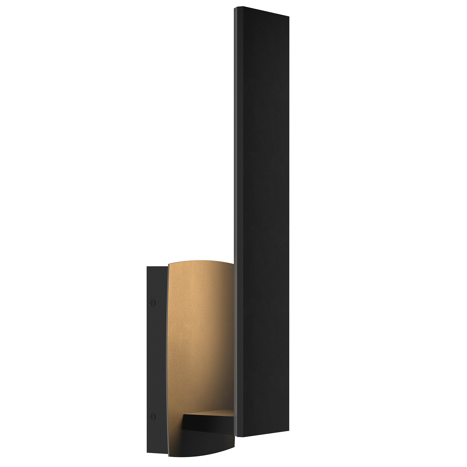 LamQee 06FTL0286BBK Wall Sconces Outdoor 16.34-in H Matte Black Hardwired Integrated LED Outdoor Wall Light