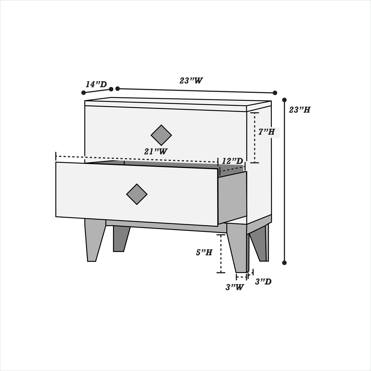SunJet BDV7AREESBO9 nightstands - View #5