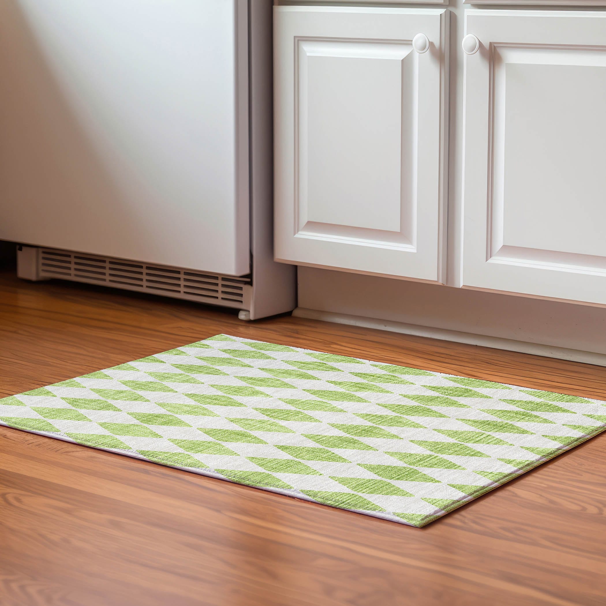 Addison Rugs AMF578LM20X30 Mayfield AMF578LM 2 x 3 (ft) Loomed Polyester Lime Rectangular Indoor Geometric Machine washable Area rug