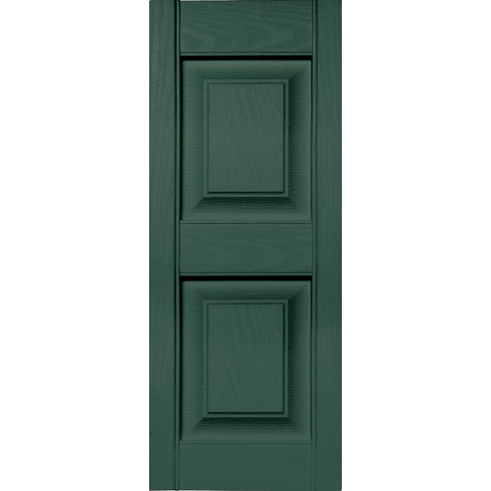 Vantage V4711231028 12-in W x 30.875-in H Forest Green Raised panel Exterior Shutters ( 1 -Pack )