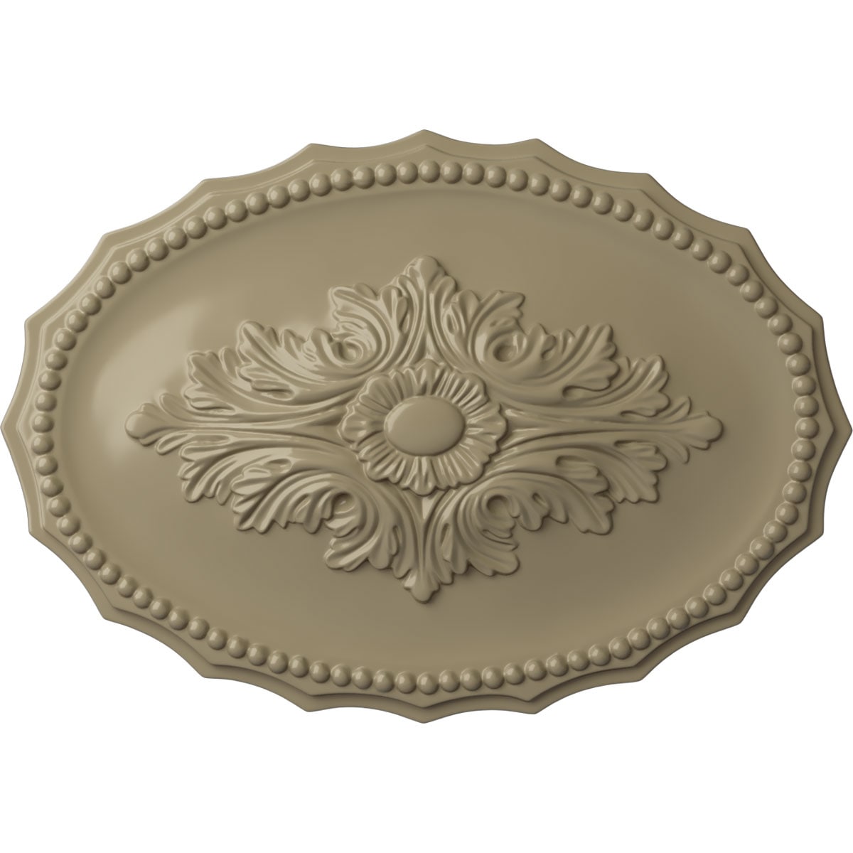Ekena Millwork CM16OXGDF Oxford 11.75-in W x 16.5-in L Painted Gobi Desert Polyurethane Whole Ceiling Medallion