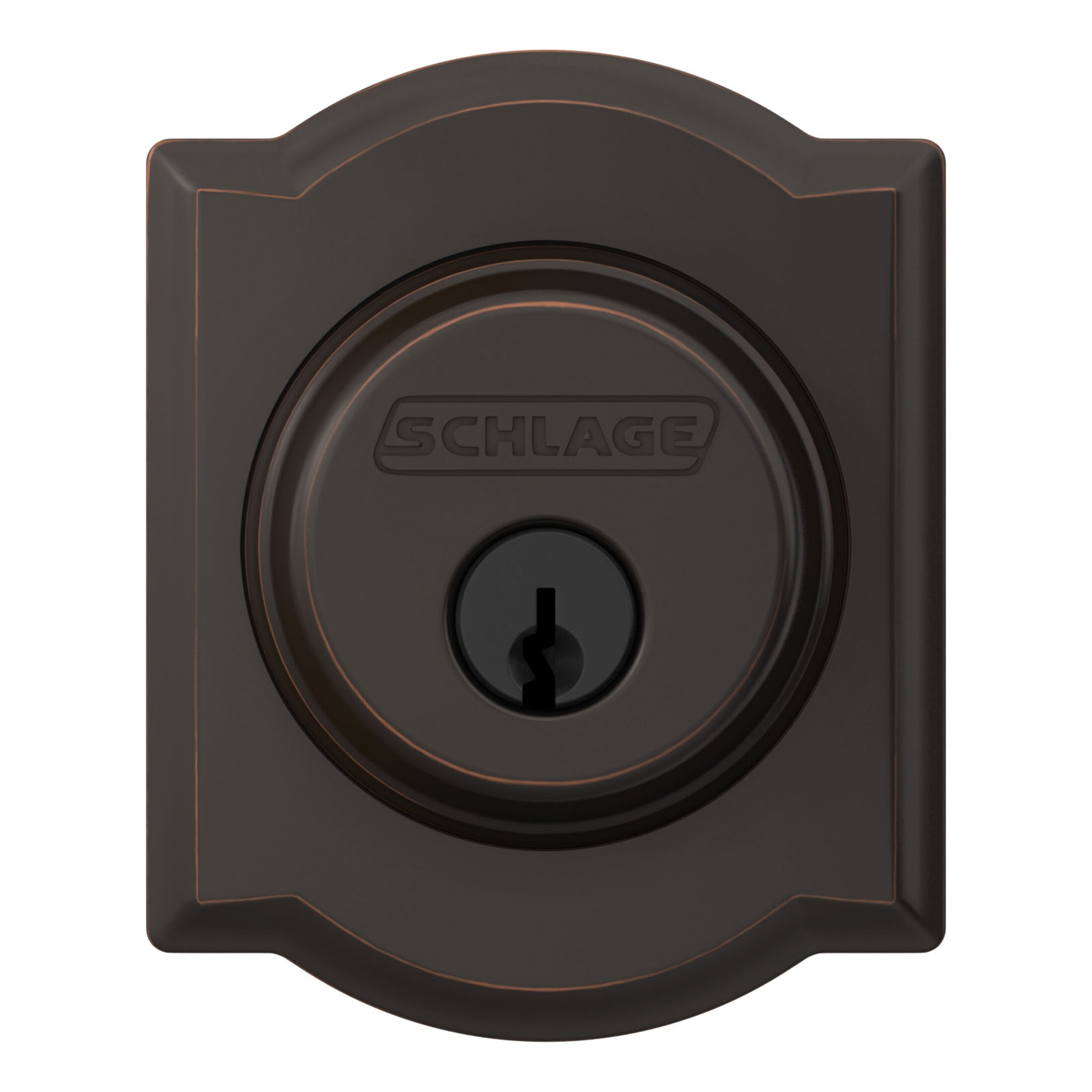 Schlage B60 N CAM 716 Deadbolt with Camelot Trim, Keyed 1 Side