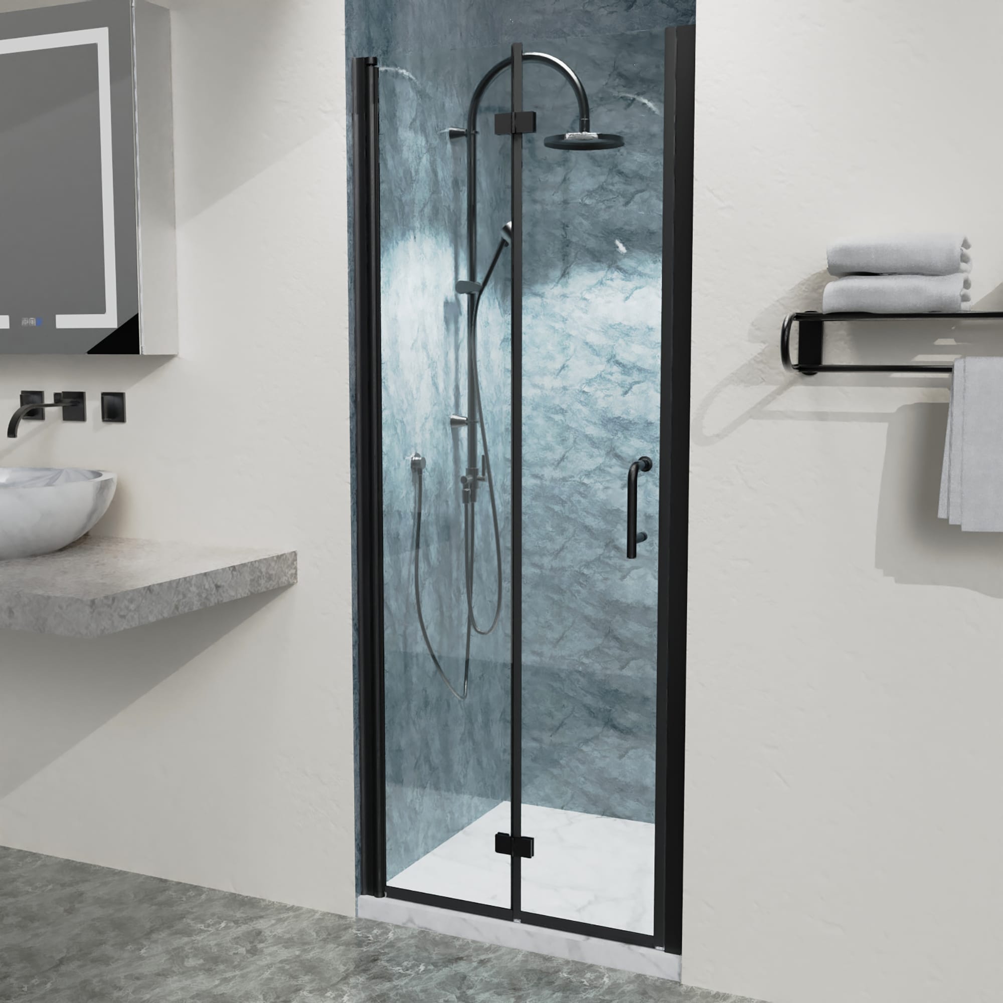 Lordear LD-ZDM6601BL Shower-Doors - View #2