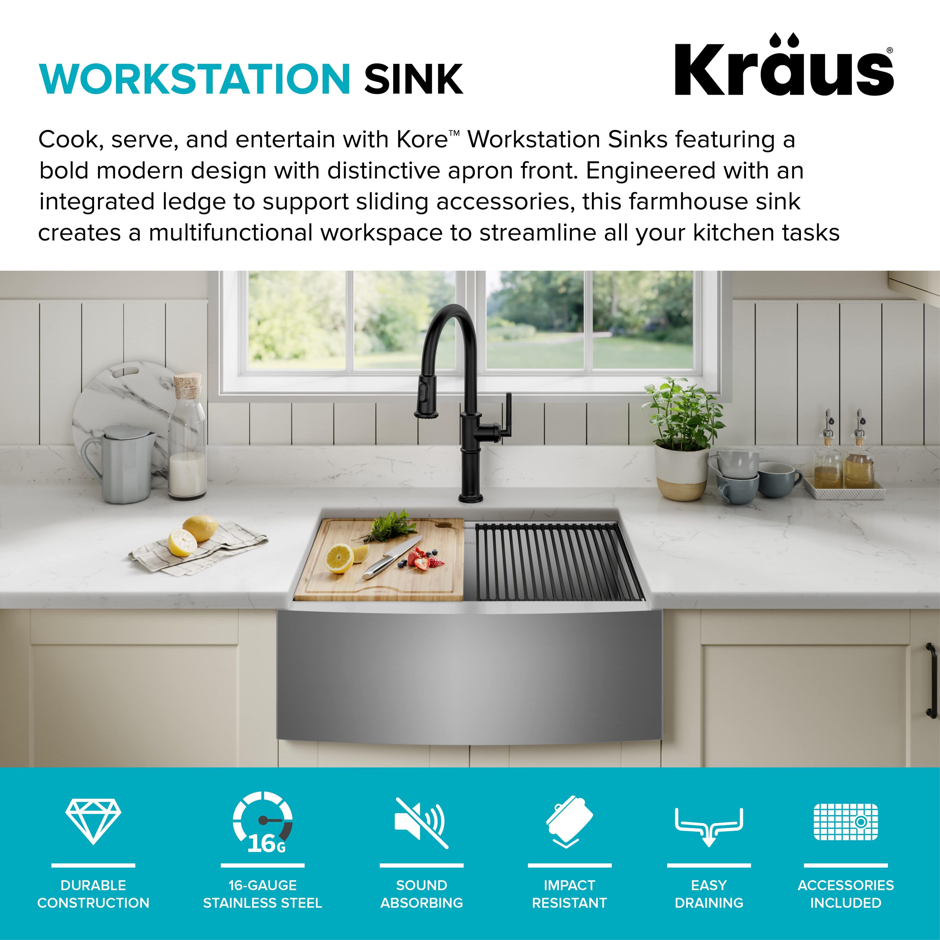 Kraus KWF210-24 Kitchen-Sinks - View #3