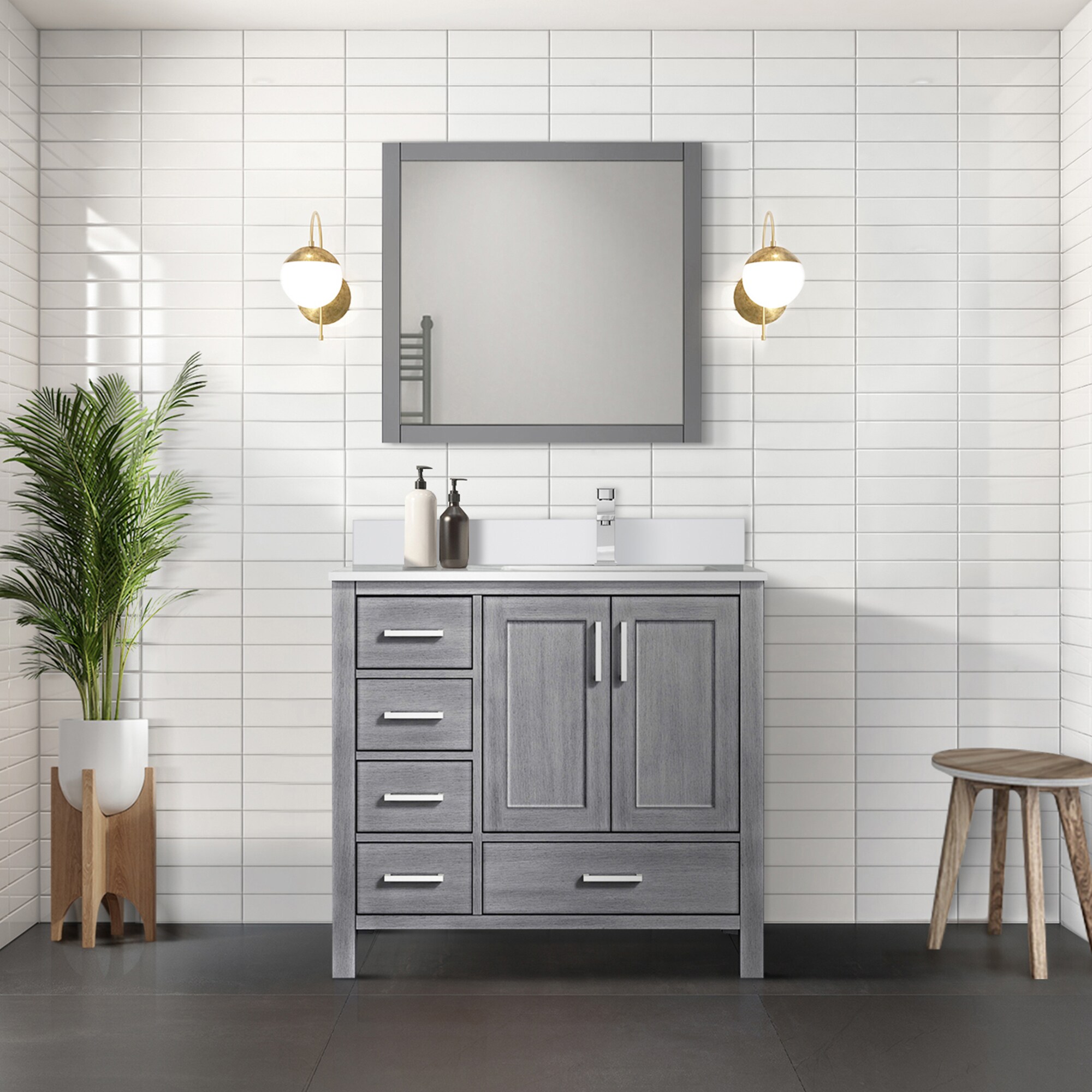 Lexora LJ342236SDWQM34R Bath-Vanity-Combo - View #6