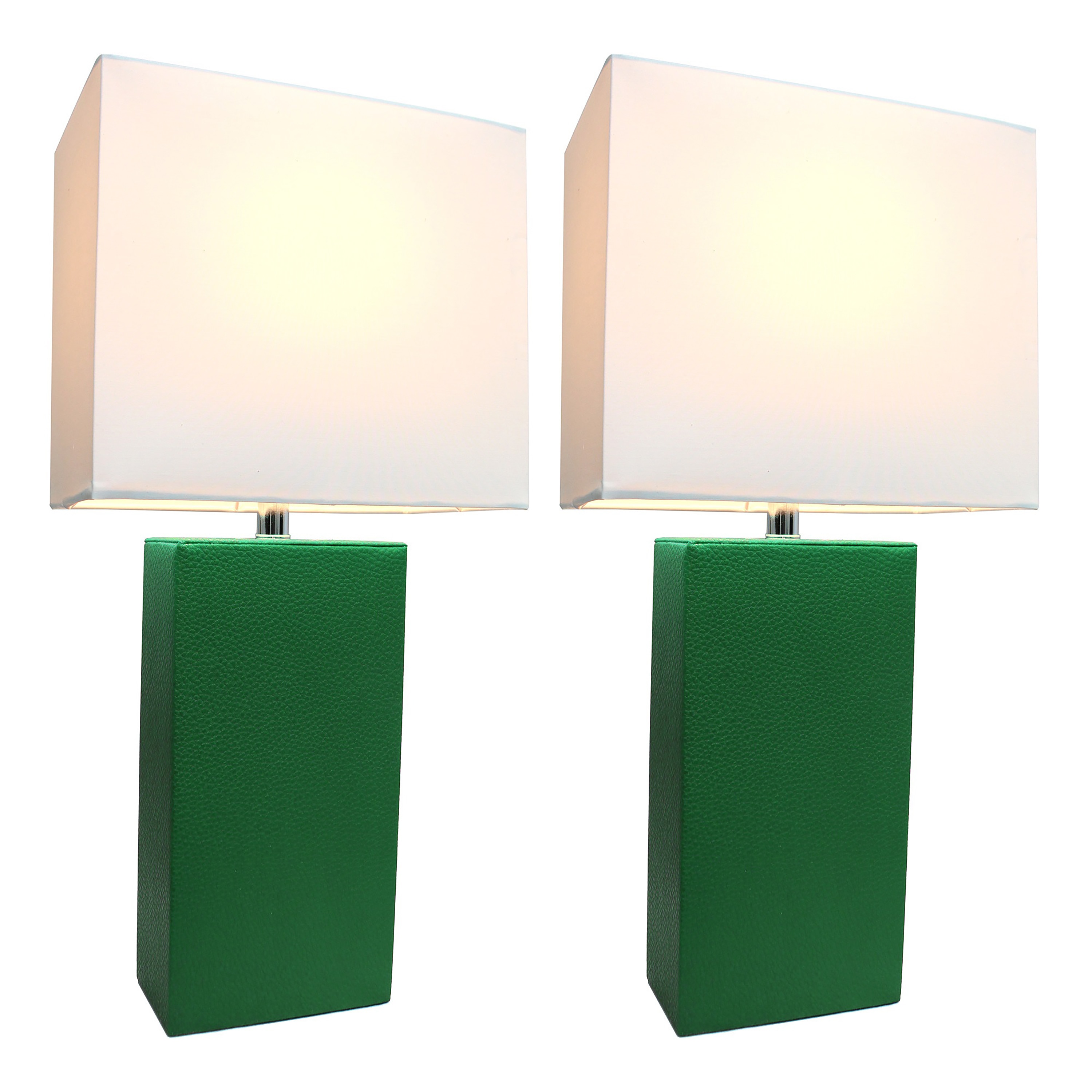 Lalia Home Lexington 21 In Green White Shade Led On Off Switch Table